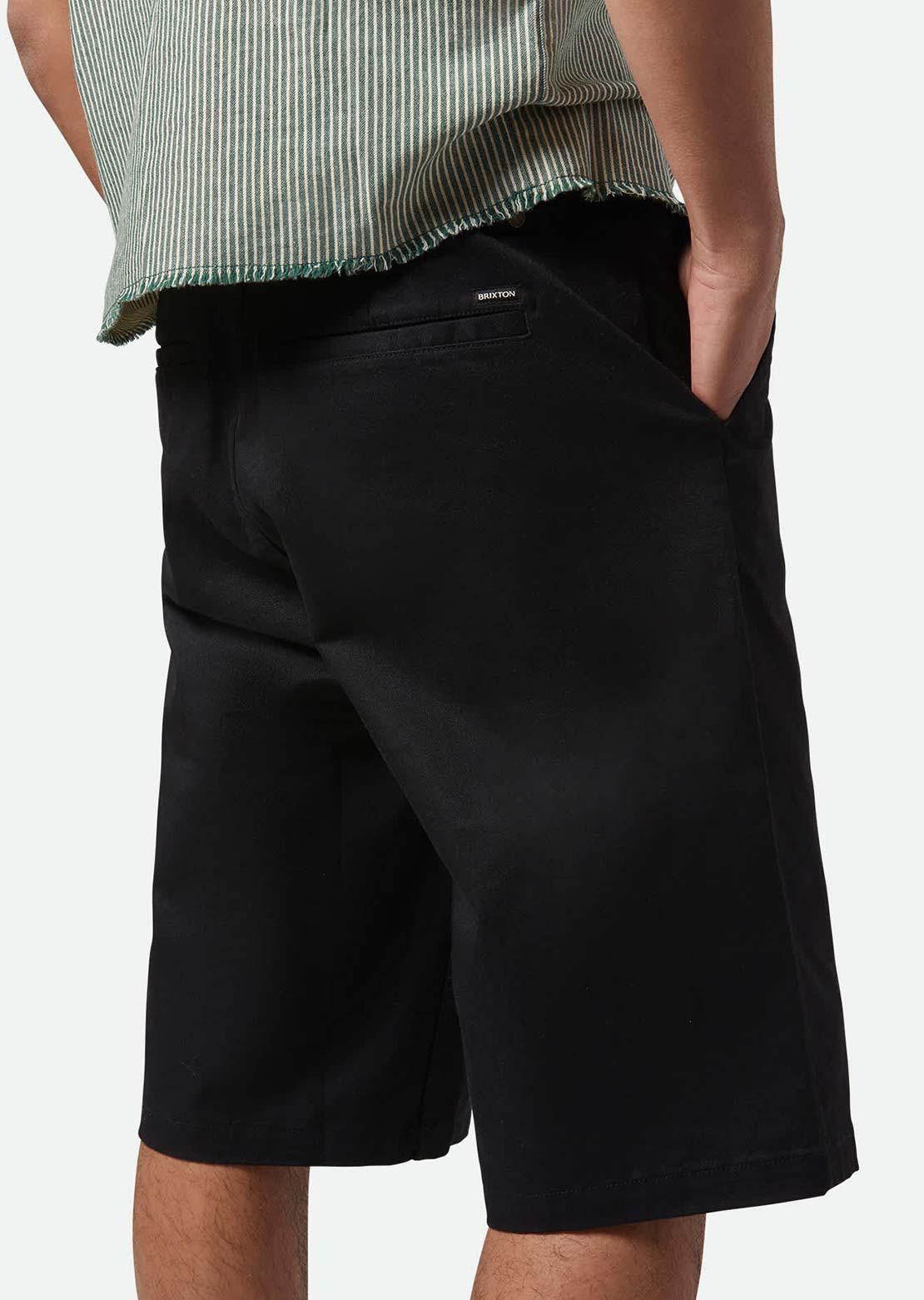 Brixton Men's Choice Chino Baggy Shorts Black
