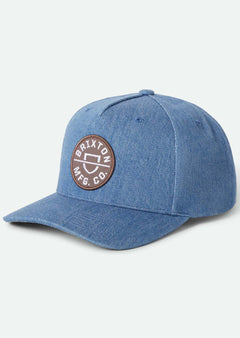 Brixton Men's Crest C MP Snapback Cap - PRFO Sports