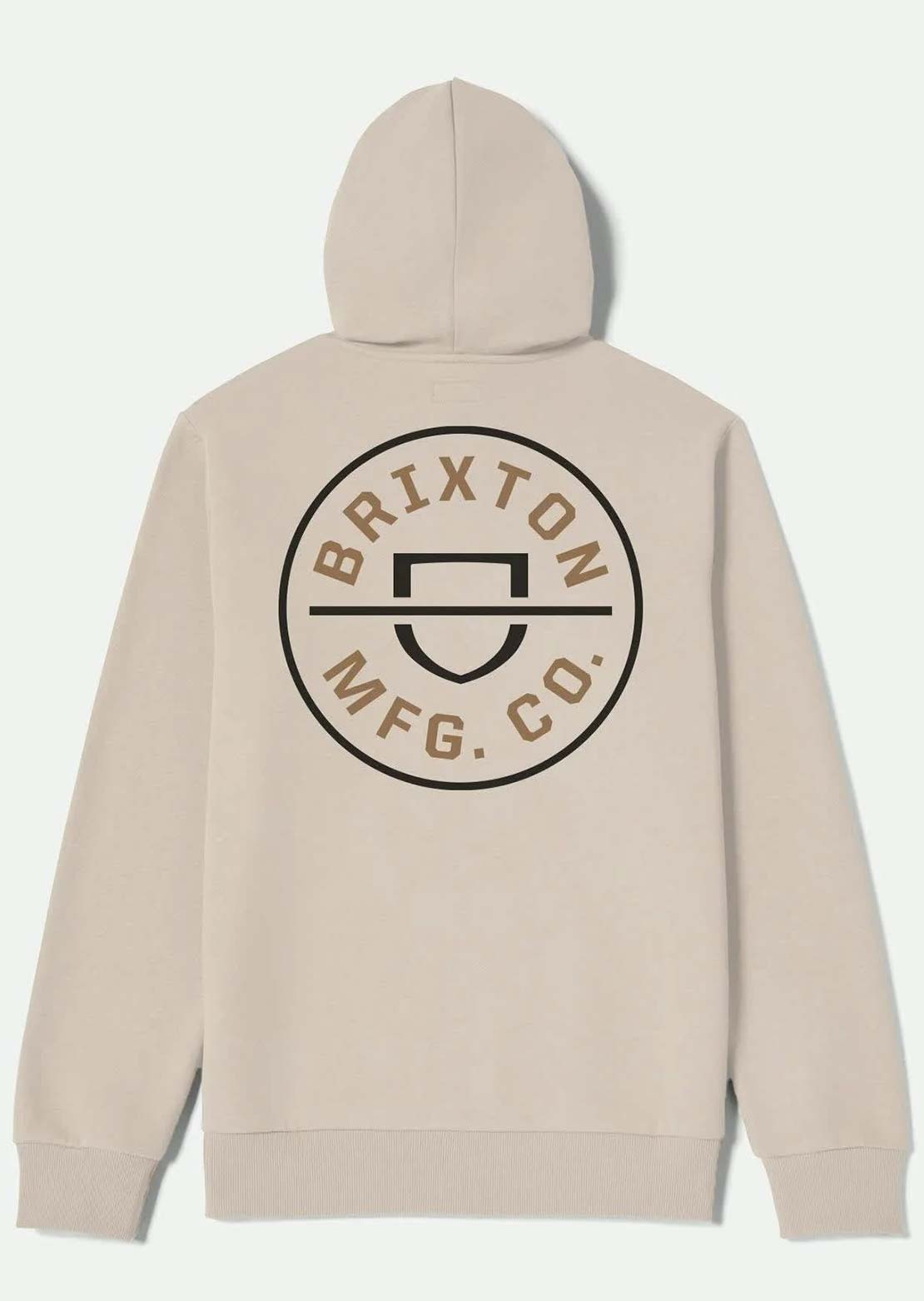 Brixton Men's Crest Hood Cream/Jet Black/Washed Copper
