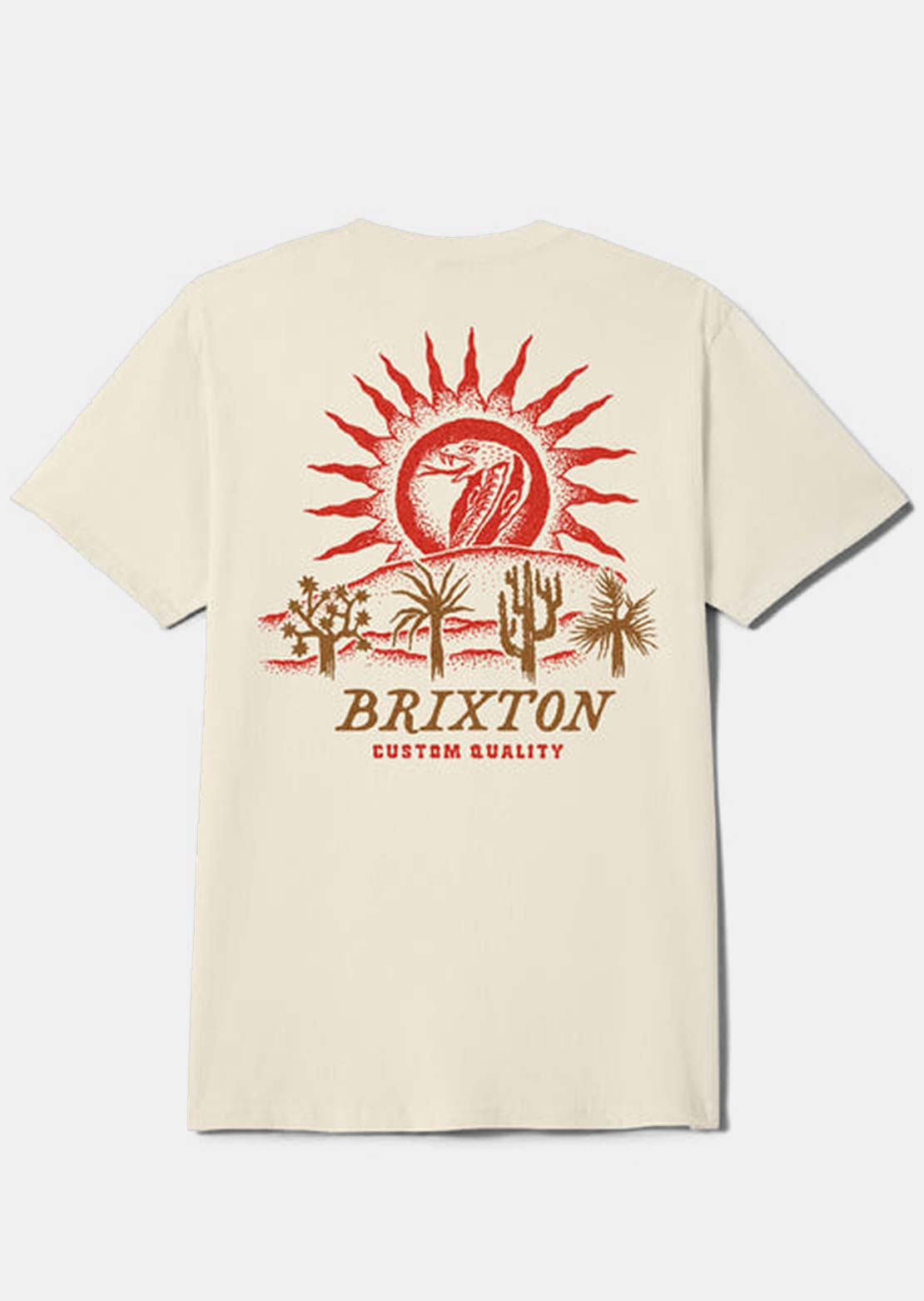 Brixton Men's Dark Paradise Standard T-Shirt Cream