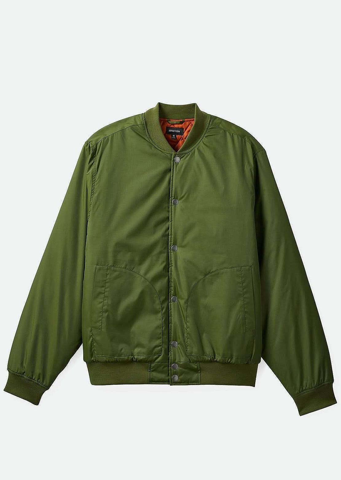 Brixton Men's Dillinger Flight Bomber Jacket Cypress Green