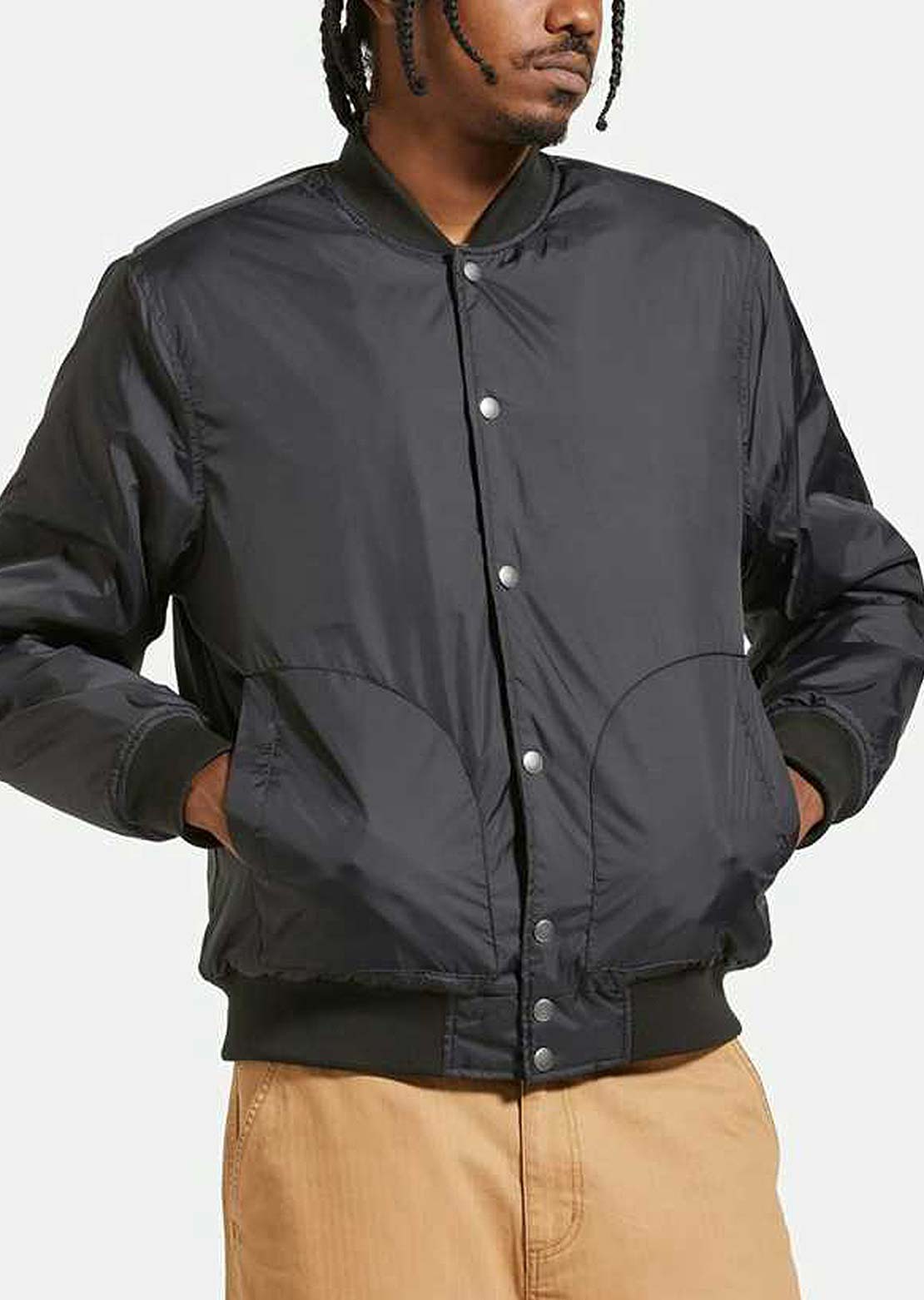 Brixton Men's Dillinger Flight Bomber Jacket Black