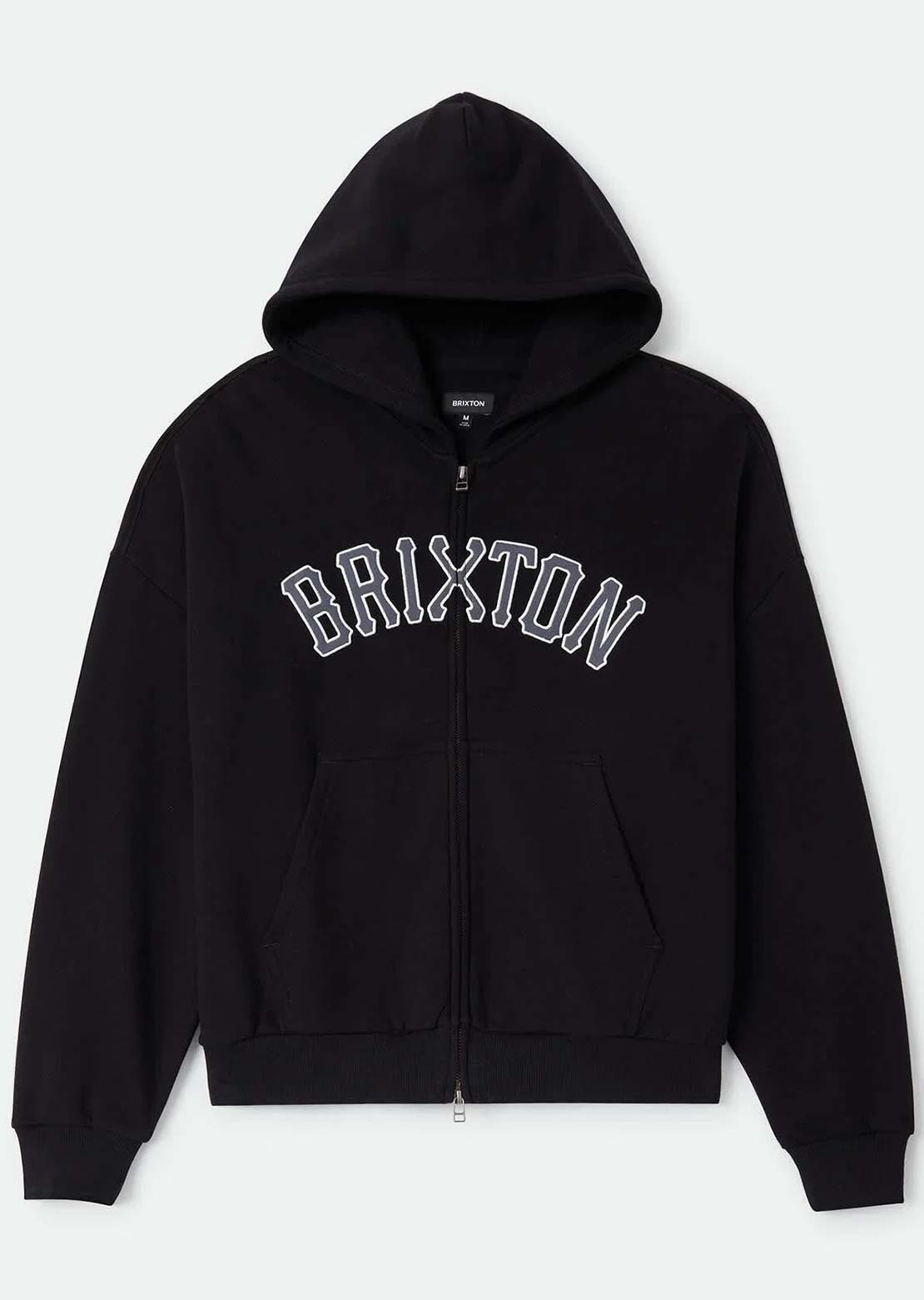 Brixton Men's Dugout Zip Hood Fleece Black/Grey