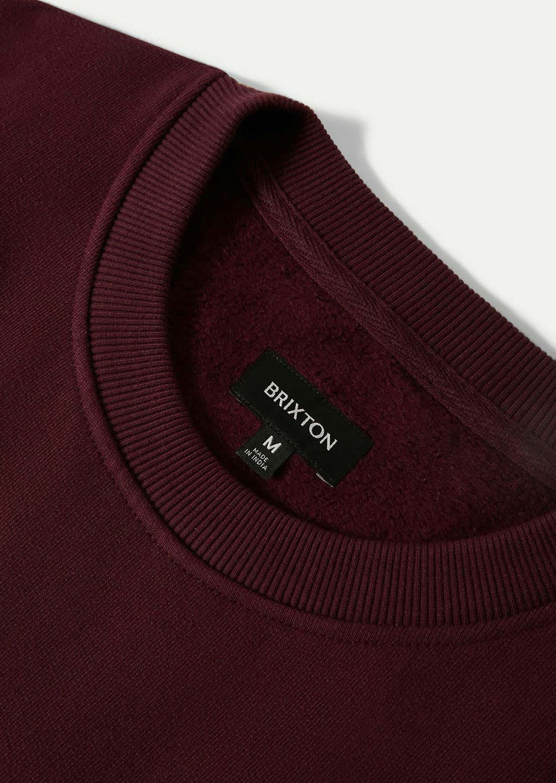 Brixton Men's Embroidered Heavy Weight Crew Long Sleeve Port