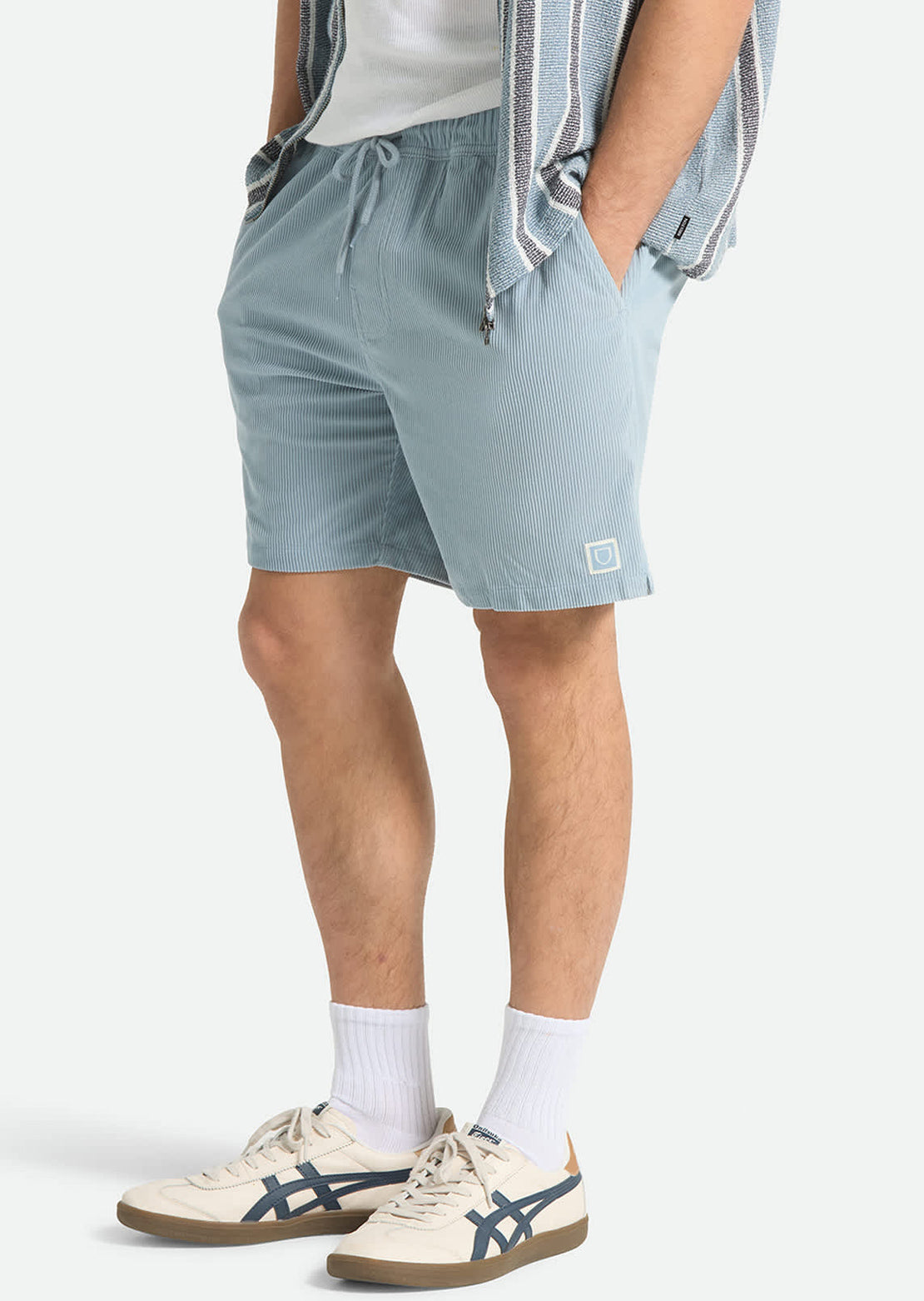 Brixton Men's Everyday Corduroy Shorts Dusty Blue