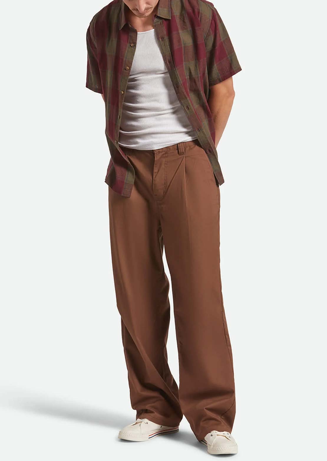 Brixton Men's Global Baggy Pants Pinecone Brown