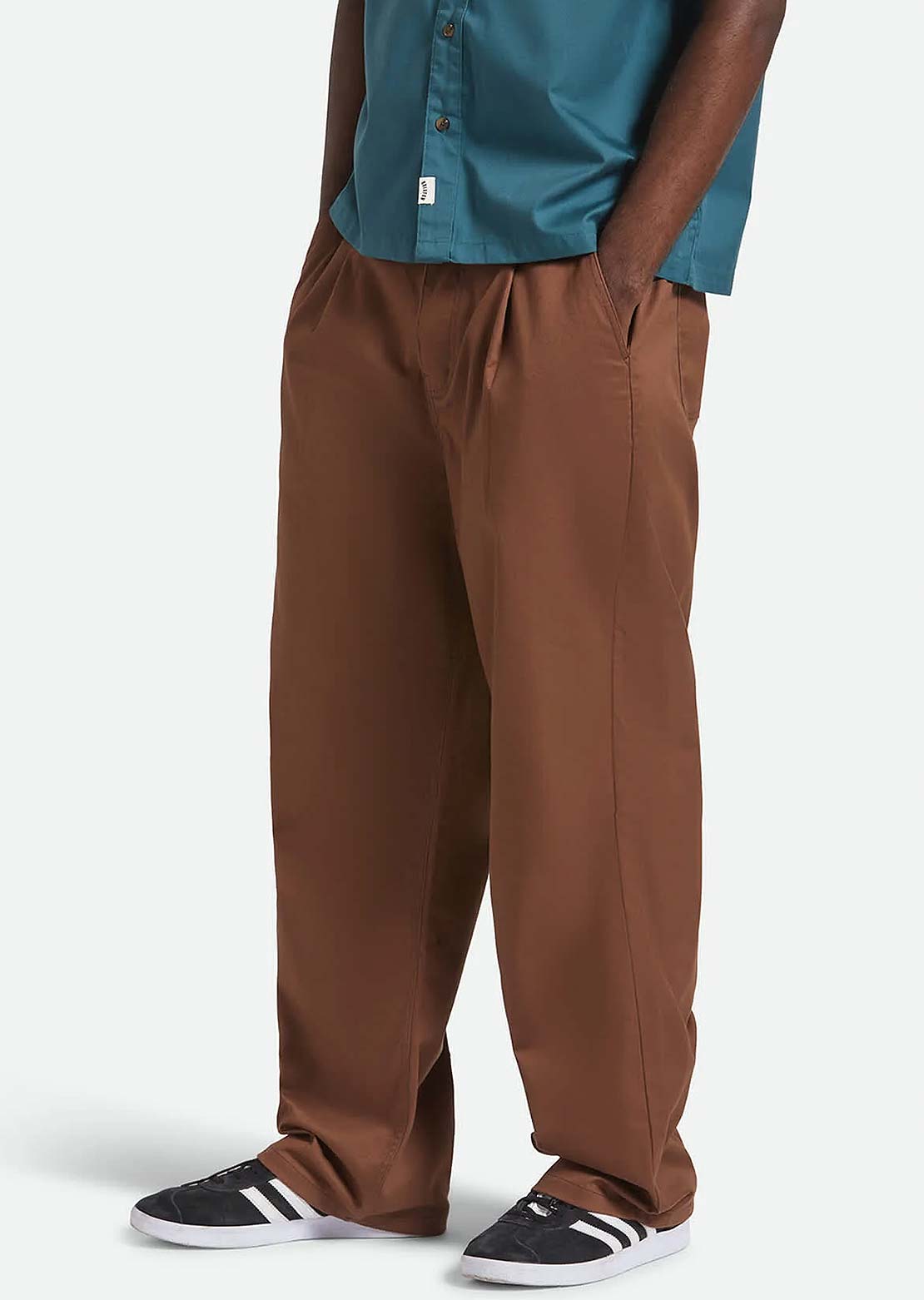 Brixton Men's Global Baggy Pants Pinecone Brown