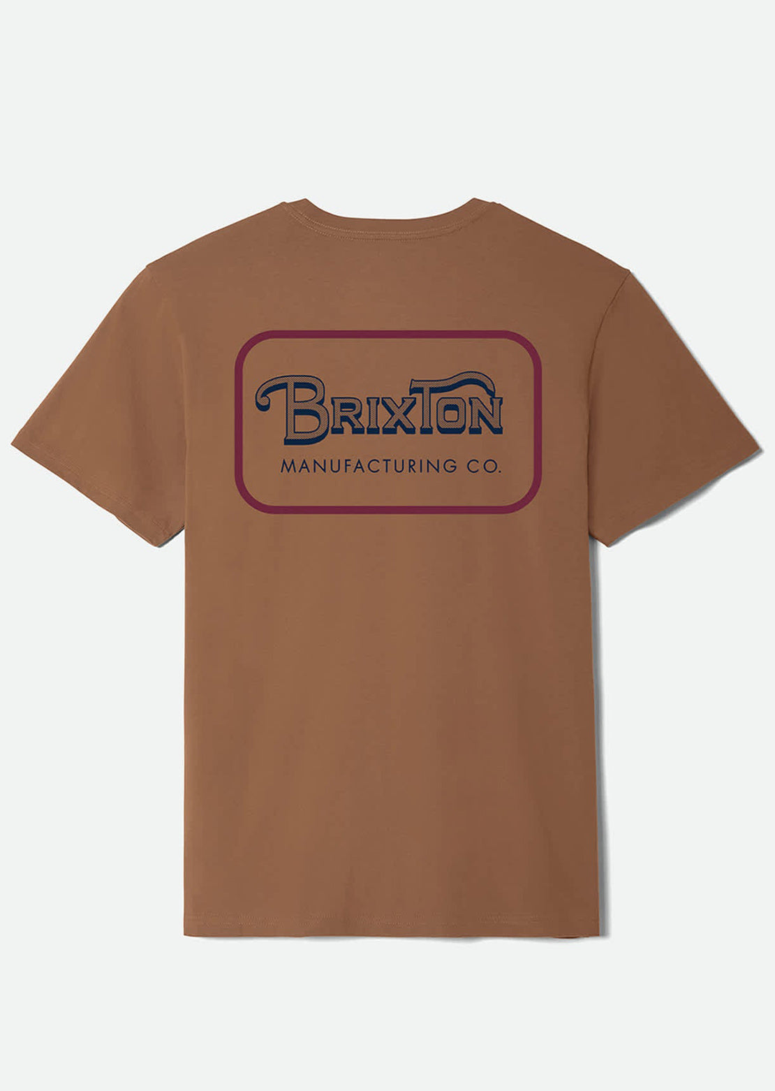 Brixton Men's Grade Standard T-Shirt Brown Sugar/Mahogany/Dark Navy