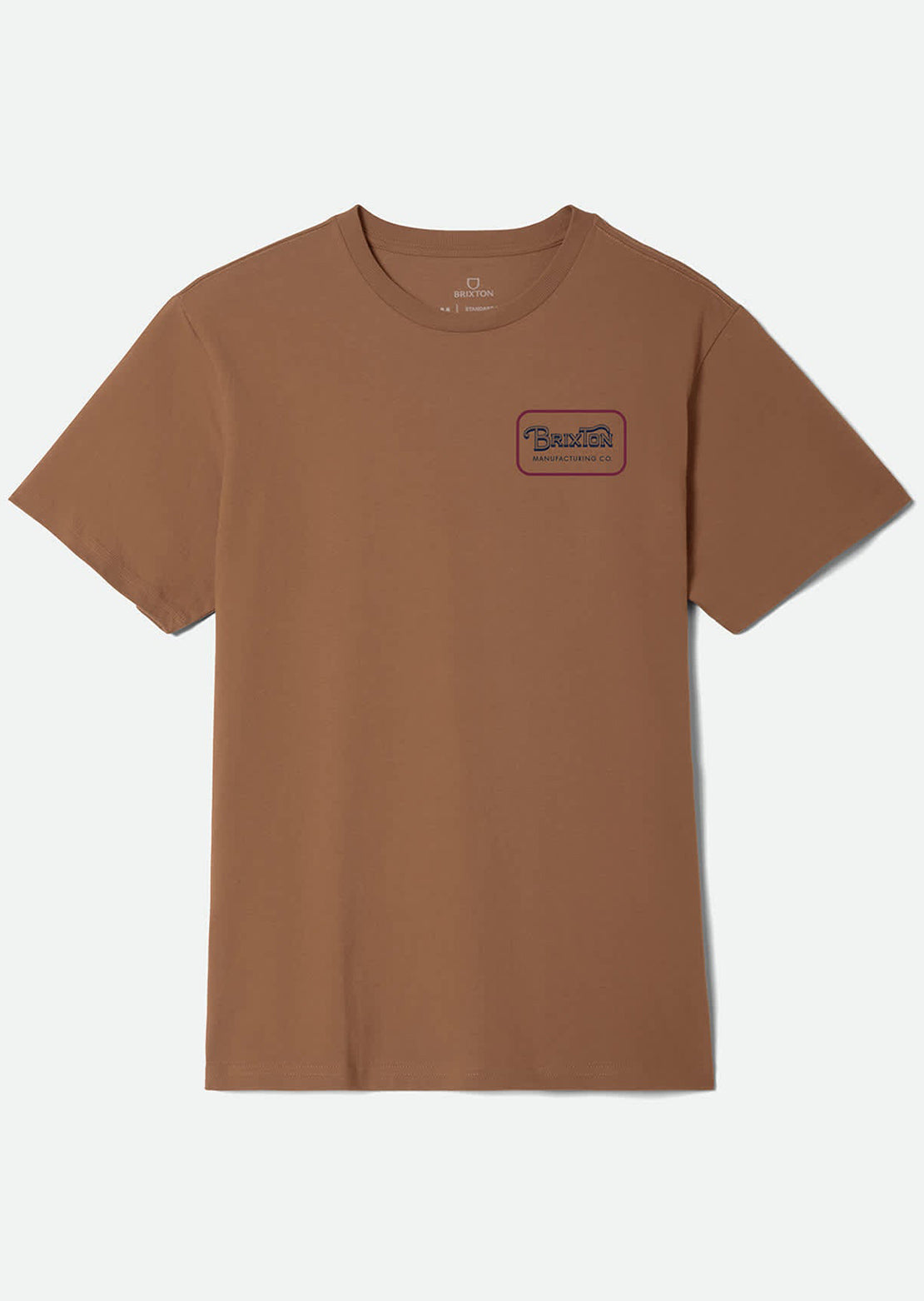 Brixton Men's Grade Standard T-Shirt Brown Sugar/Mahogany/Dark Navy