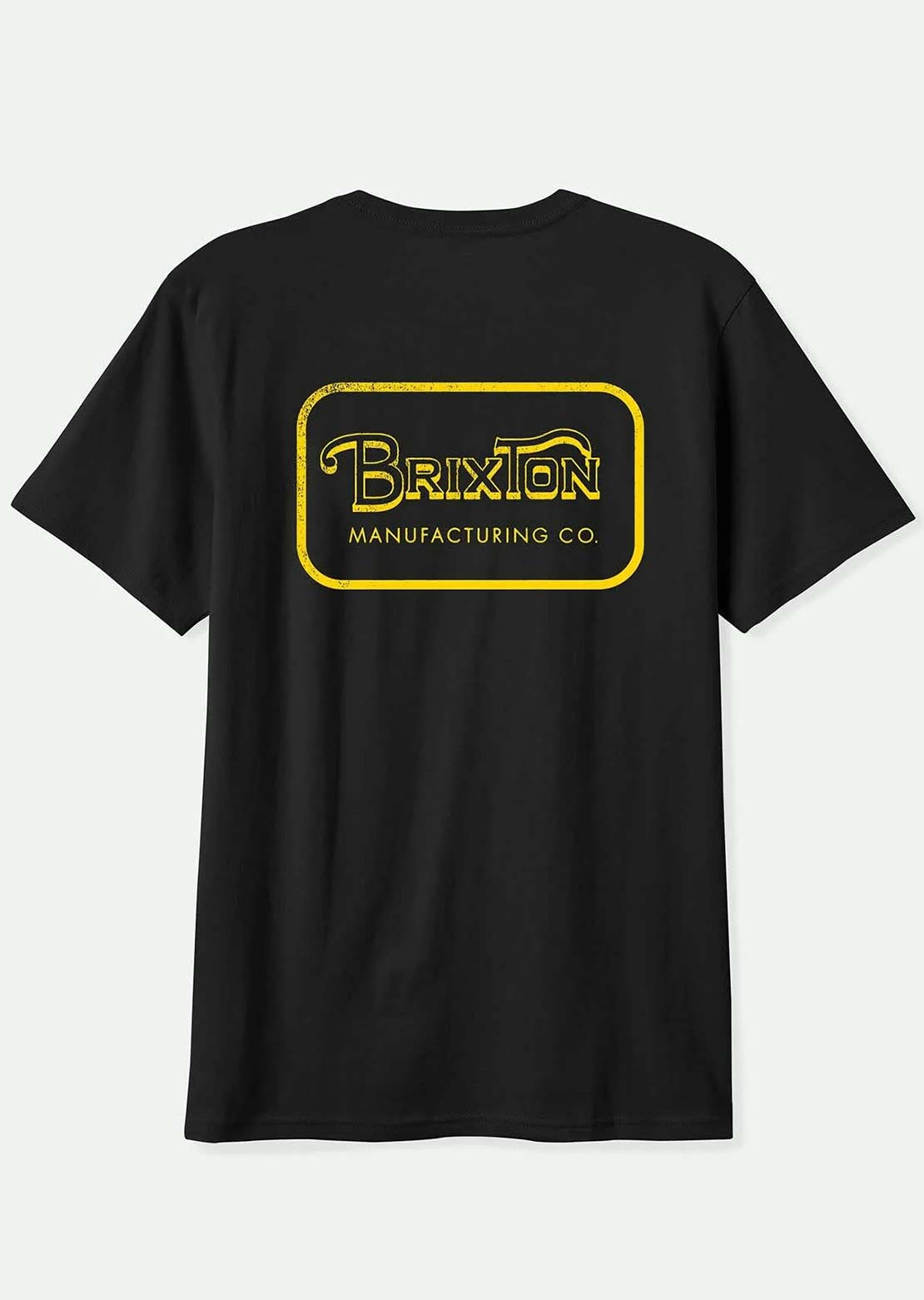 Brixton Men's Grade T-Shirt Black/Dark Yellow