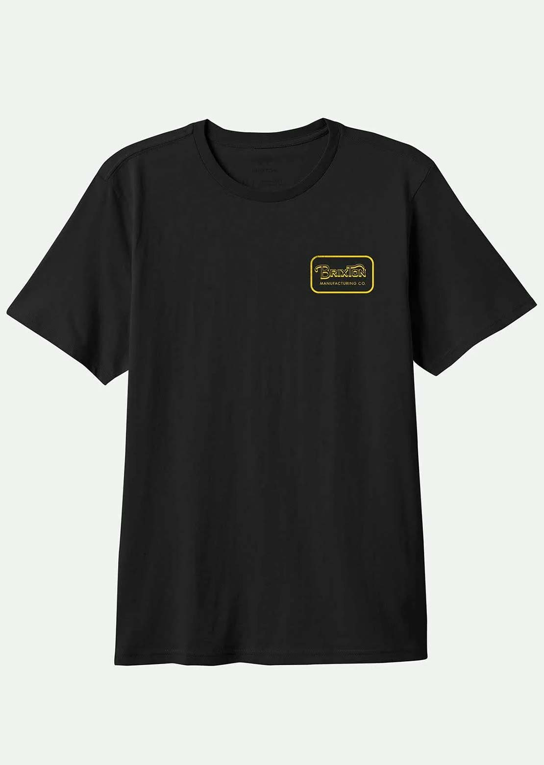 Brixton Men's Grade T-Shirt Black/Dark Yellow
