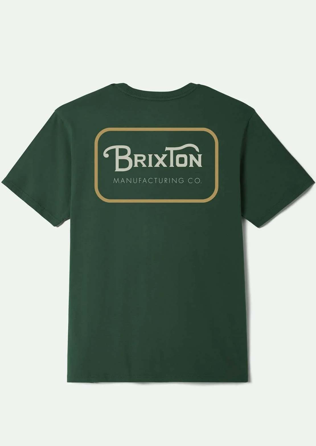 Brixton Men's Grade T-Shirt Forest Green/Stone/Washed Copp