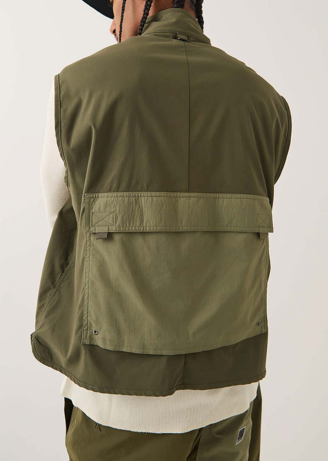 Brixton Men's Journey Utility Vest Dark Olive/Olive Surplus