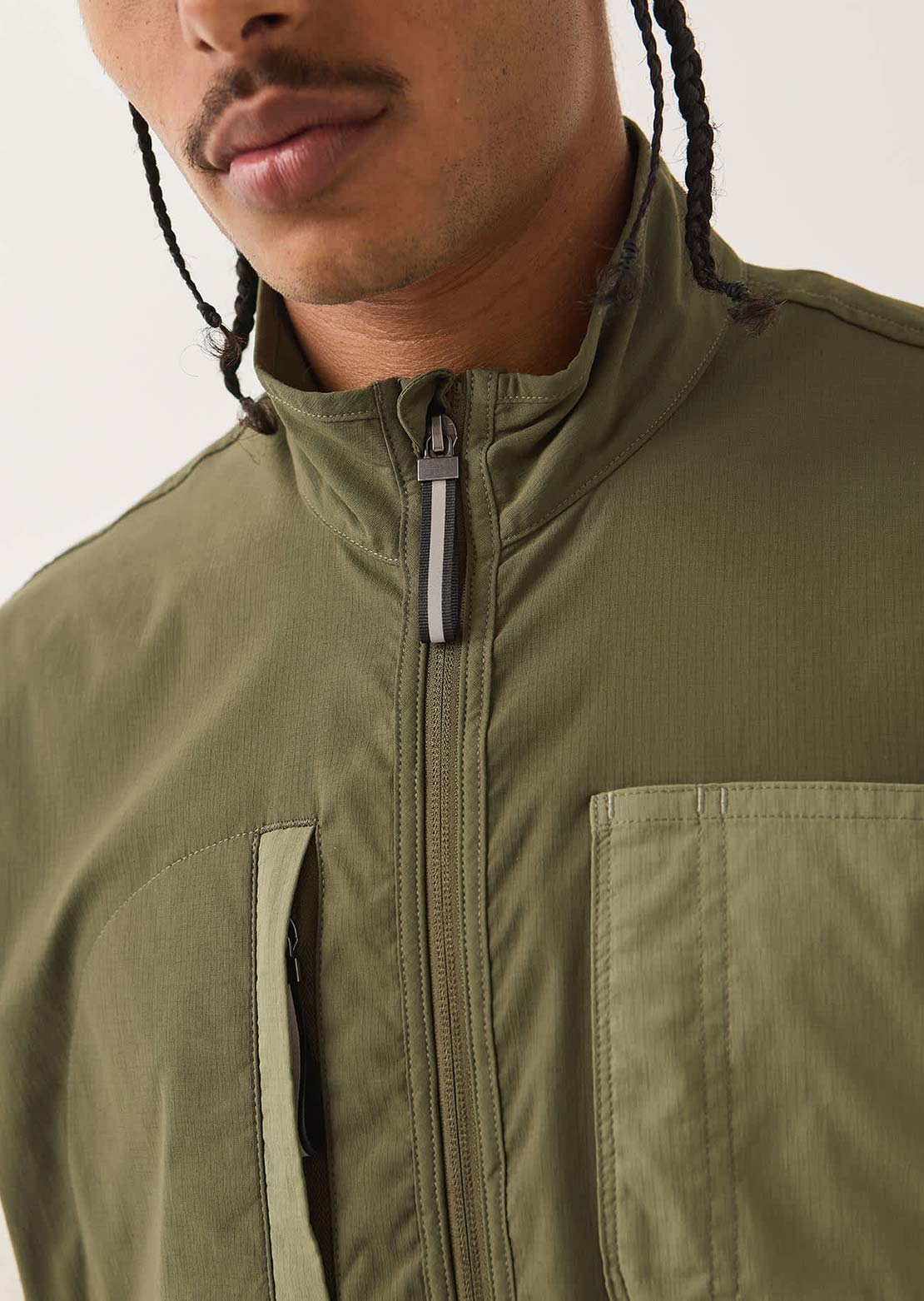 Brixton Men's Journey Utility Vest Dark Olive/Olive Surplus