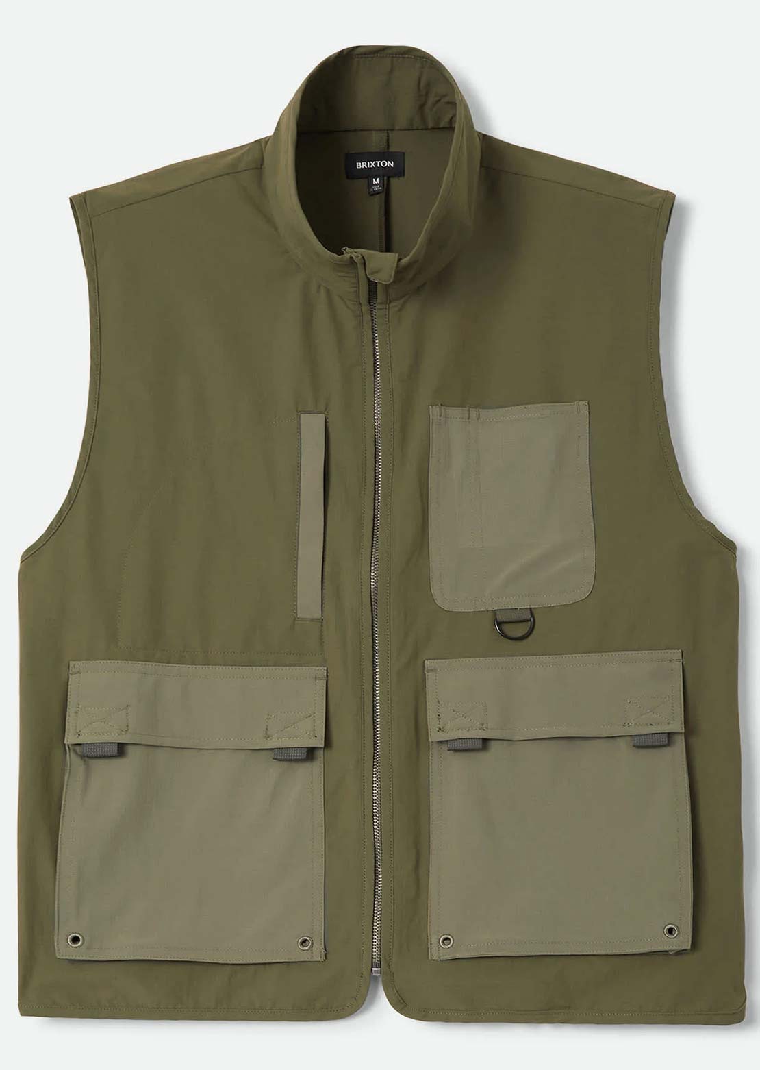 Brixton Men's Journey Utility Vest Dark Olive/Olive Surplus