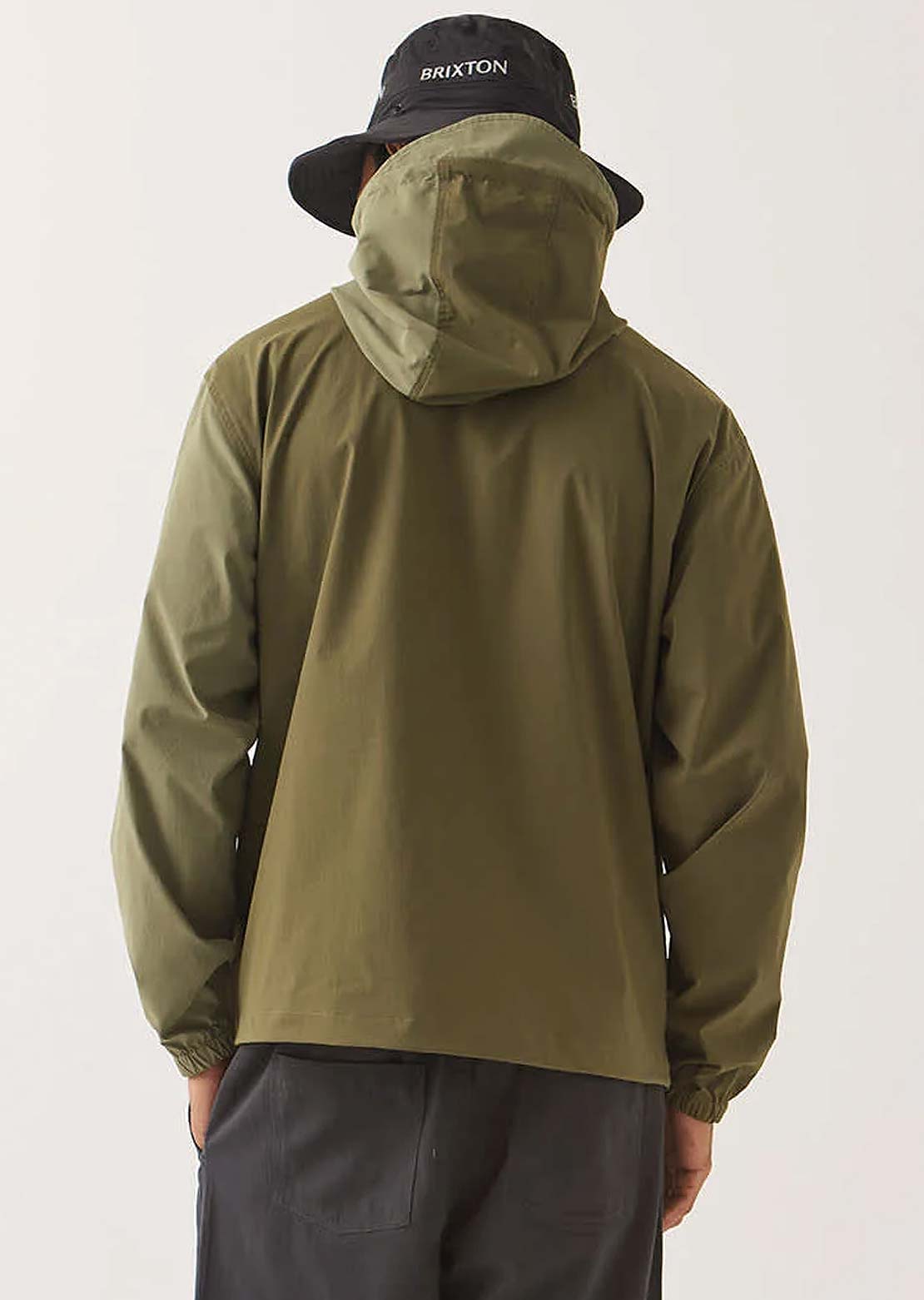 Brixton Men's Journey Zip Jacket Dark Olive/Olive Surplus