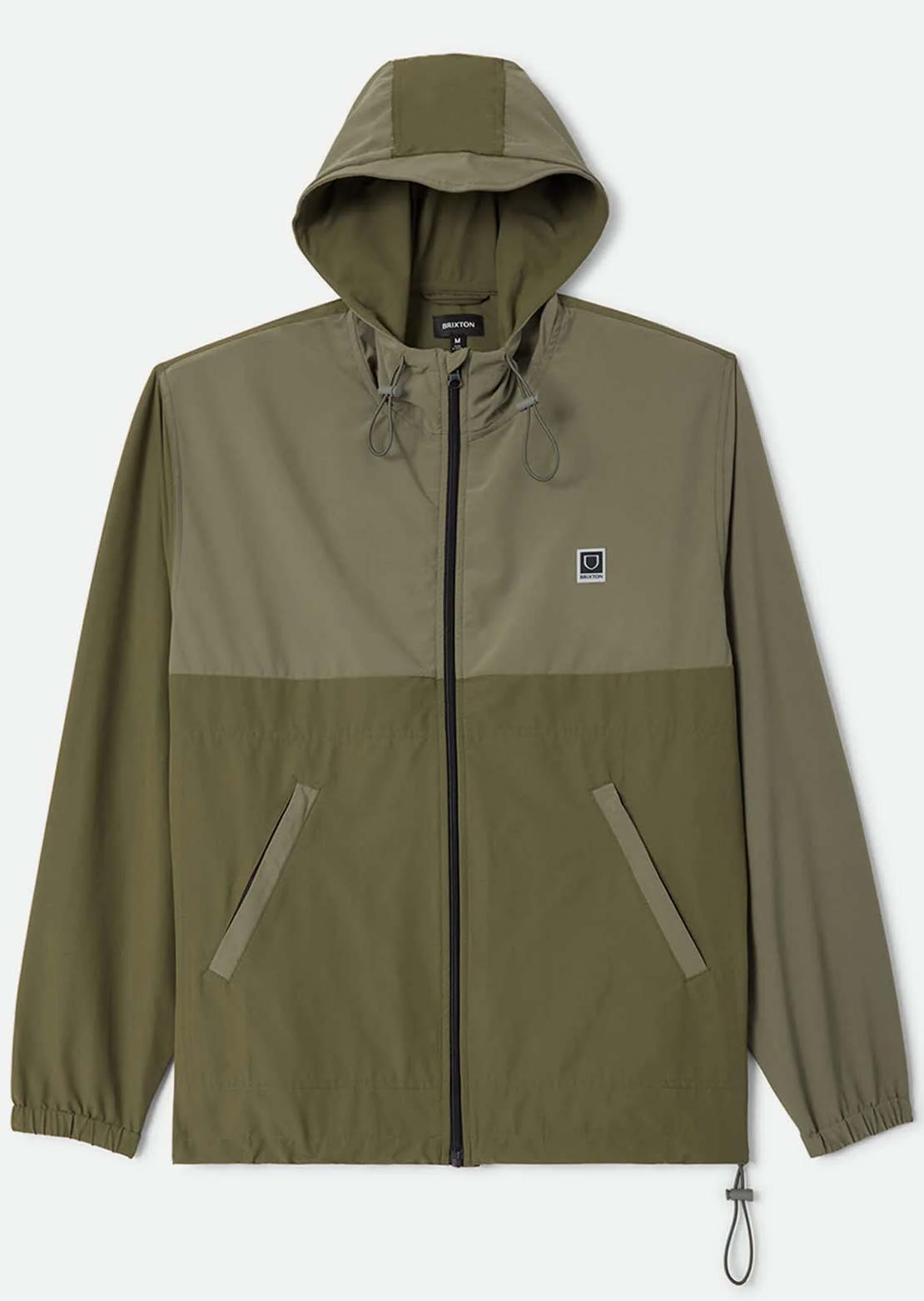 Brixton Men's Journey Zip Jacket Dark Olive/Olive Surplus