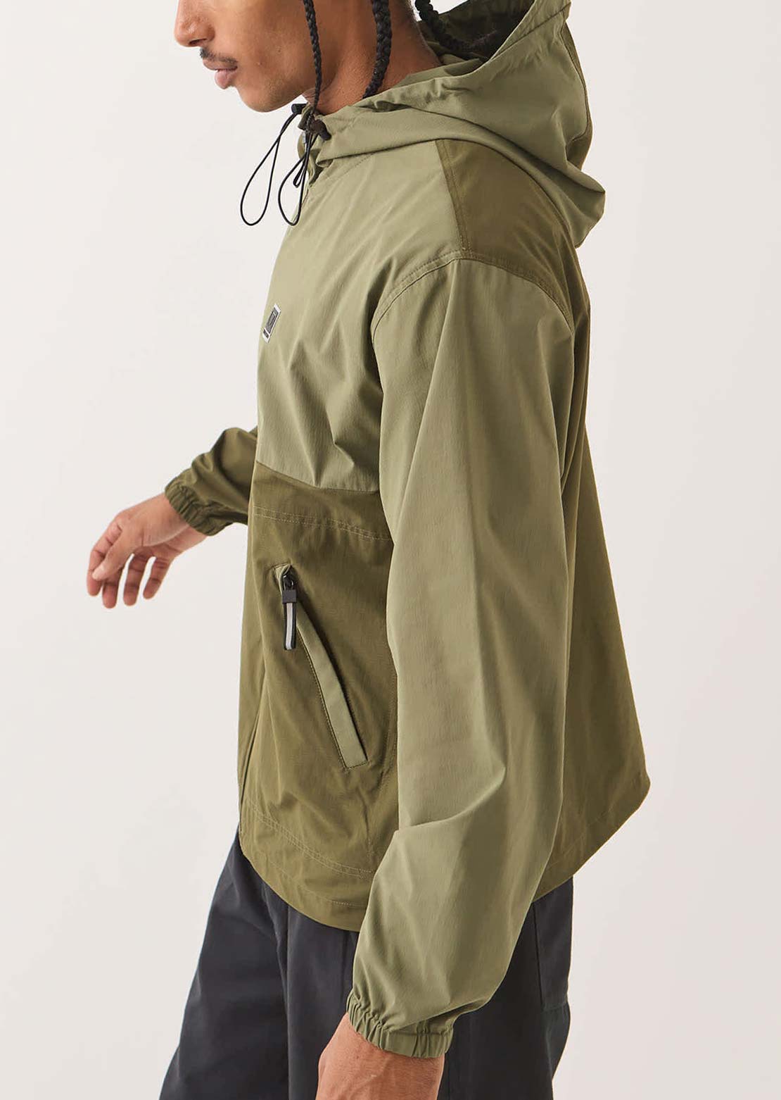 Brixton Men's Journey Zip Jacket Dark Olive/Olive Surplus