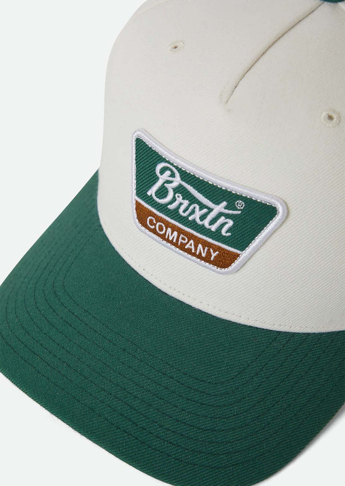 Brixton Men's Linwood C Netplus MP Snapback Cap Off White/Primal Green