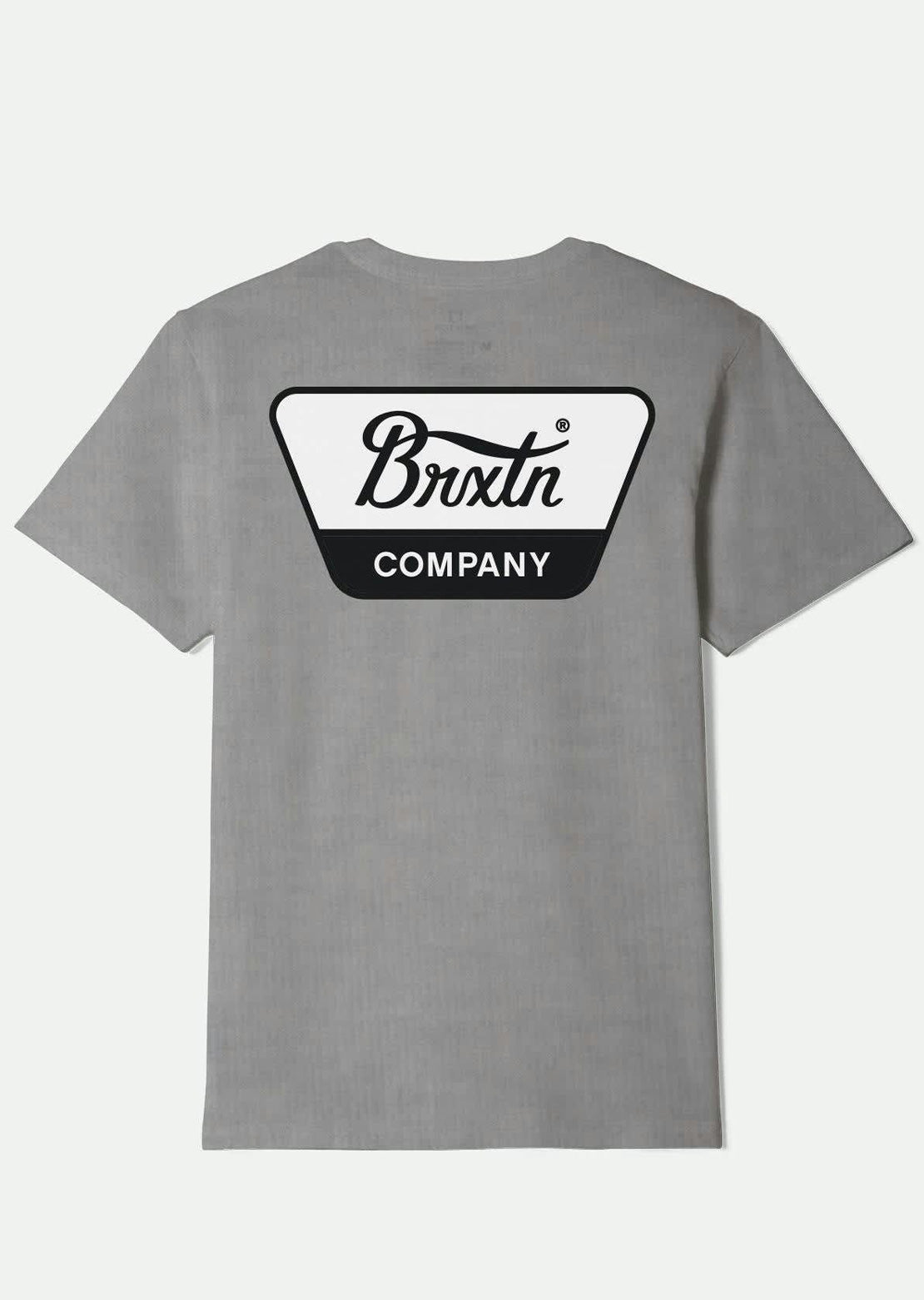Brixton Men's Linwood Standard T-Shirt Heather/Off White/Red Mahogany