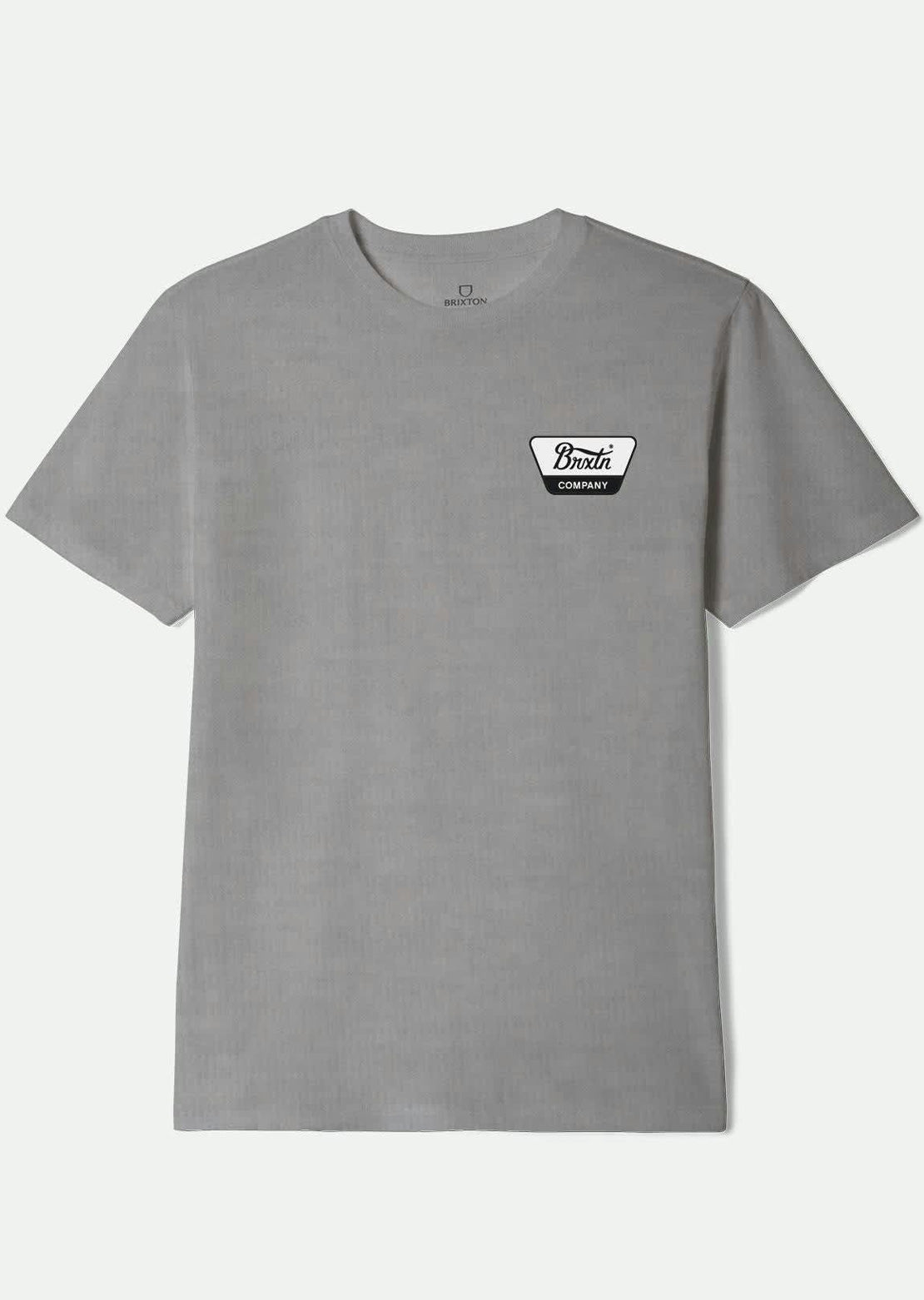 Brixton Men's Linwood Standard T-Shirt Heather/Off White/Red Mahogany