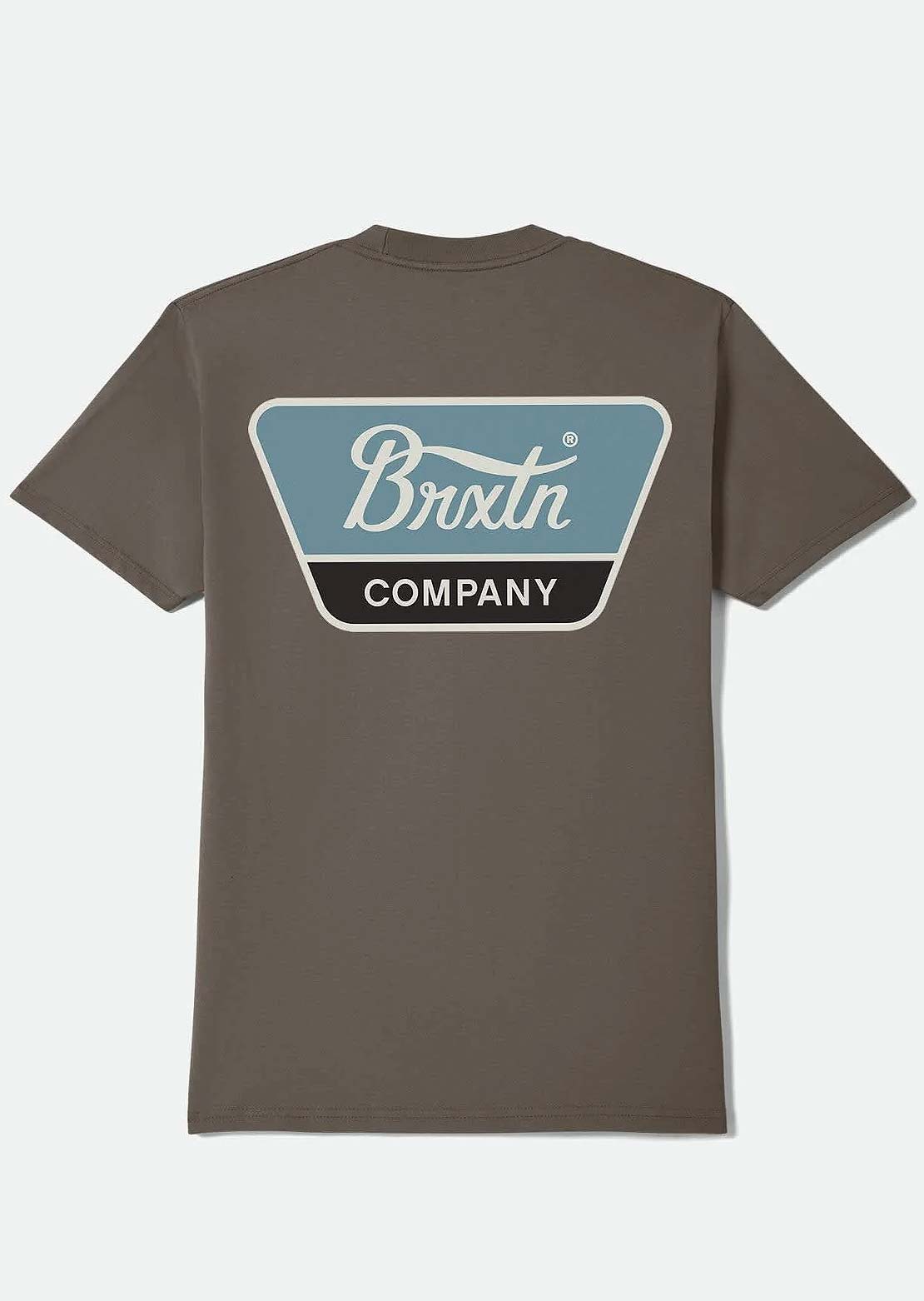 Brixton Men's Linwood Standard T-Shirt Earth/Off White/Jade