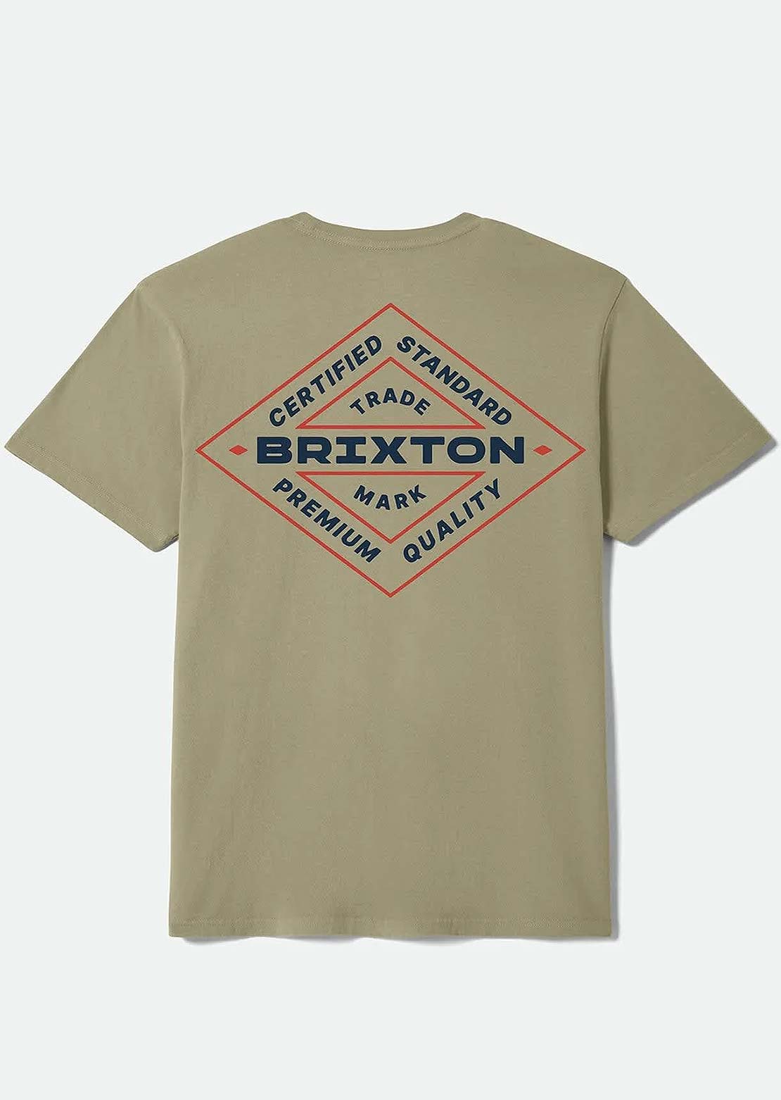 Brixton Men's Lowry Standard T-Shirt Olive Surplus Worn Wash