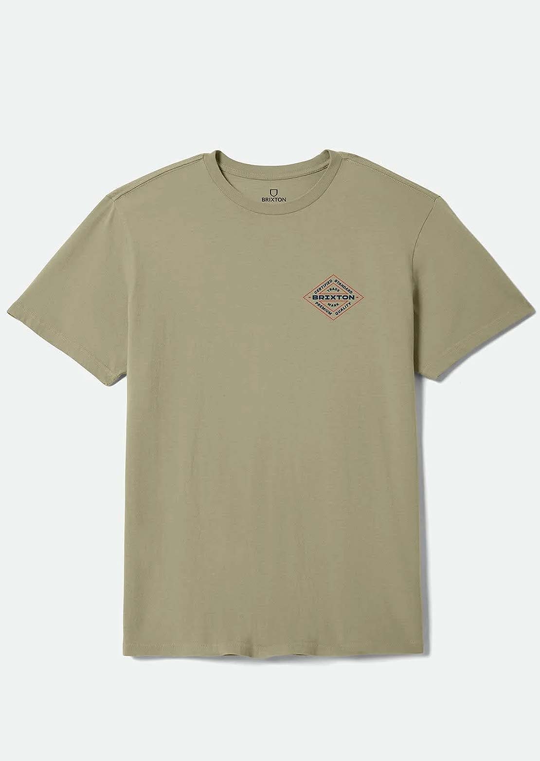 Brixton Men's Lowry Standard T-Shirt Olive Surplus Worn Wash