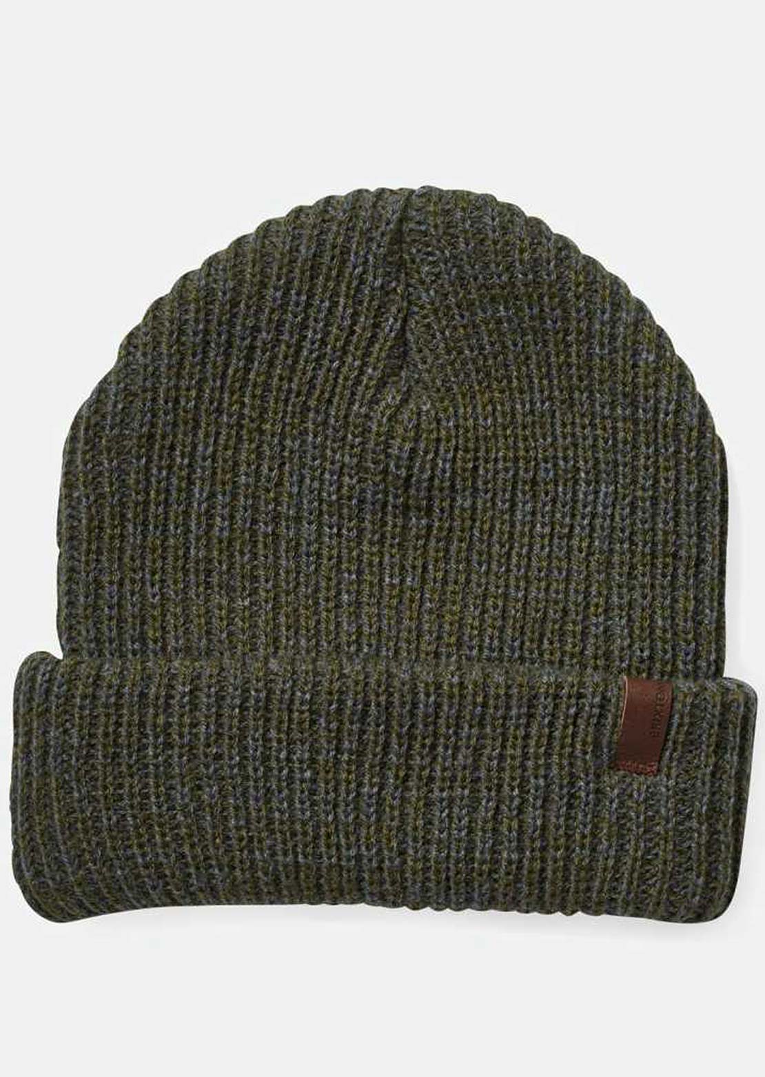 Brixton Men's Marled Chunky Beanie Military Olive/Charcoal