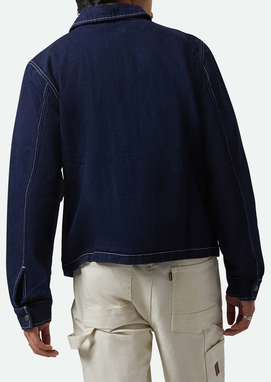 Brixton Men's Mechanic Garage Zip Jacket Rinse Denim