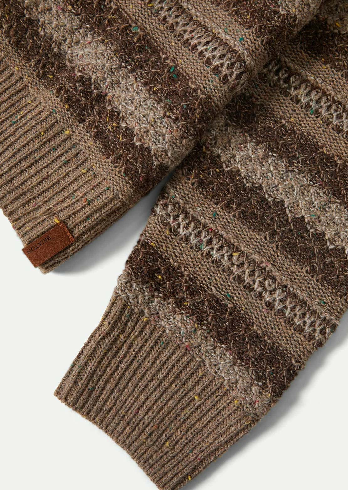 Brixton Men's Midnight Crew Sweater Multi Neutral Stripe