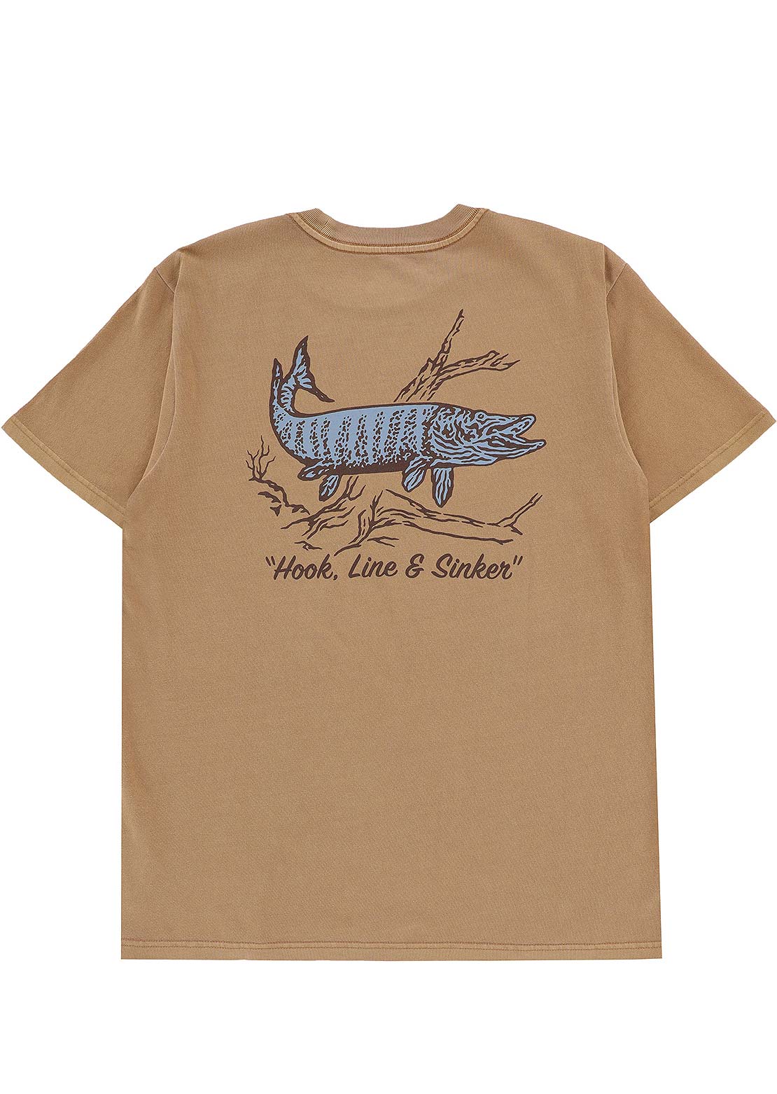 Brixton Men's Muskie T-Shirt Dijon Worn Wash