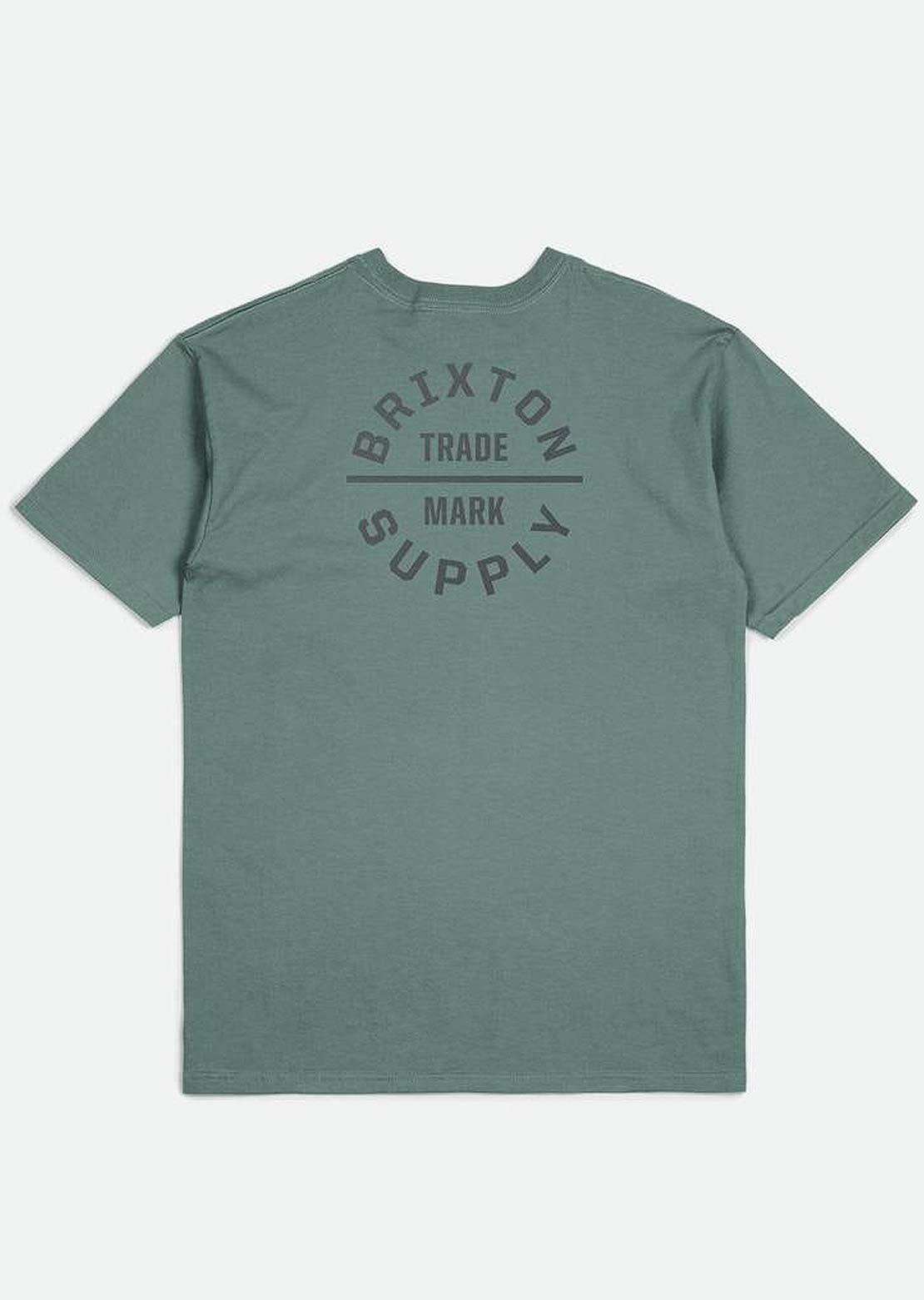 Brixton Men&#39;s Oath V Short Sleeve Standard T-Shirt Chinois Green/Charcoal