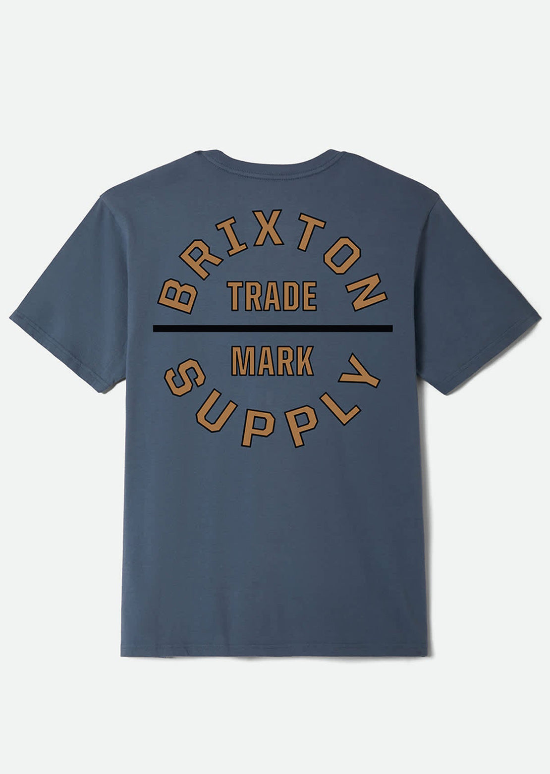 Brixton Men's Oath V T-shirt Ocean Breeze/Light Brown/Black
