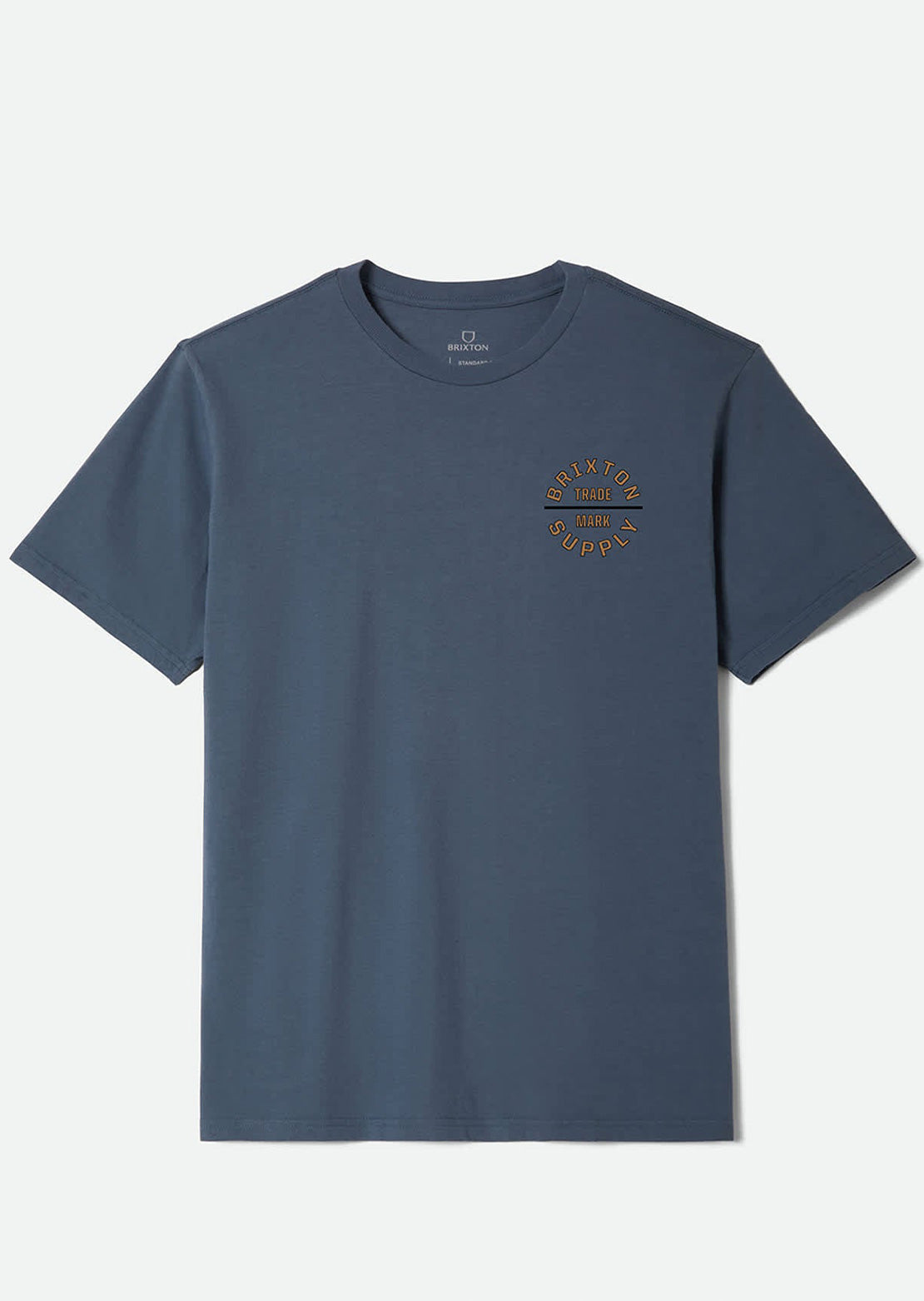 Brixton Men's Oath V T-shirt Ocean Breeze/Light Brown/Black