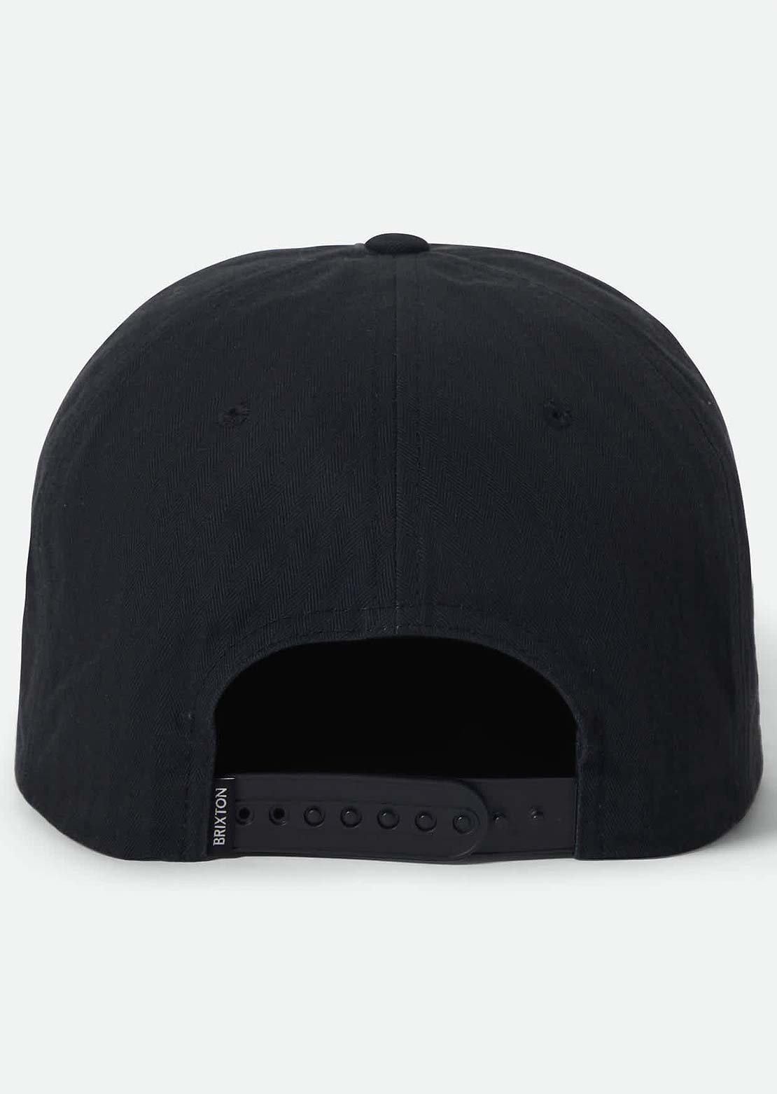 Brixton Men's Pinnacle MP Snapback Cap Washed Black