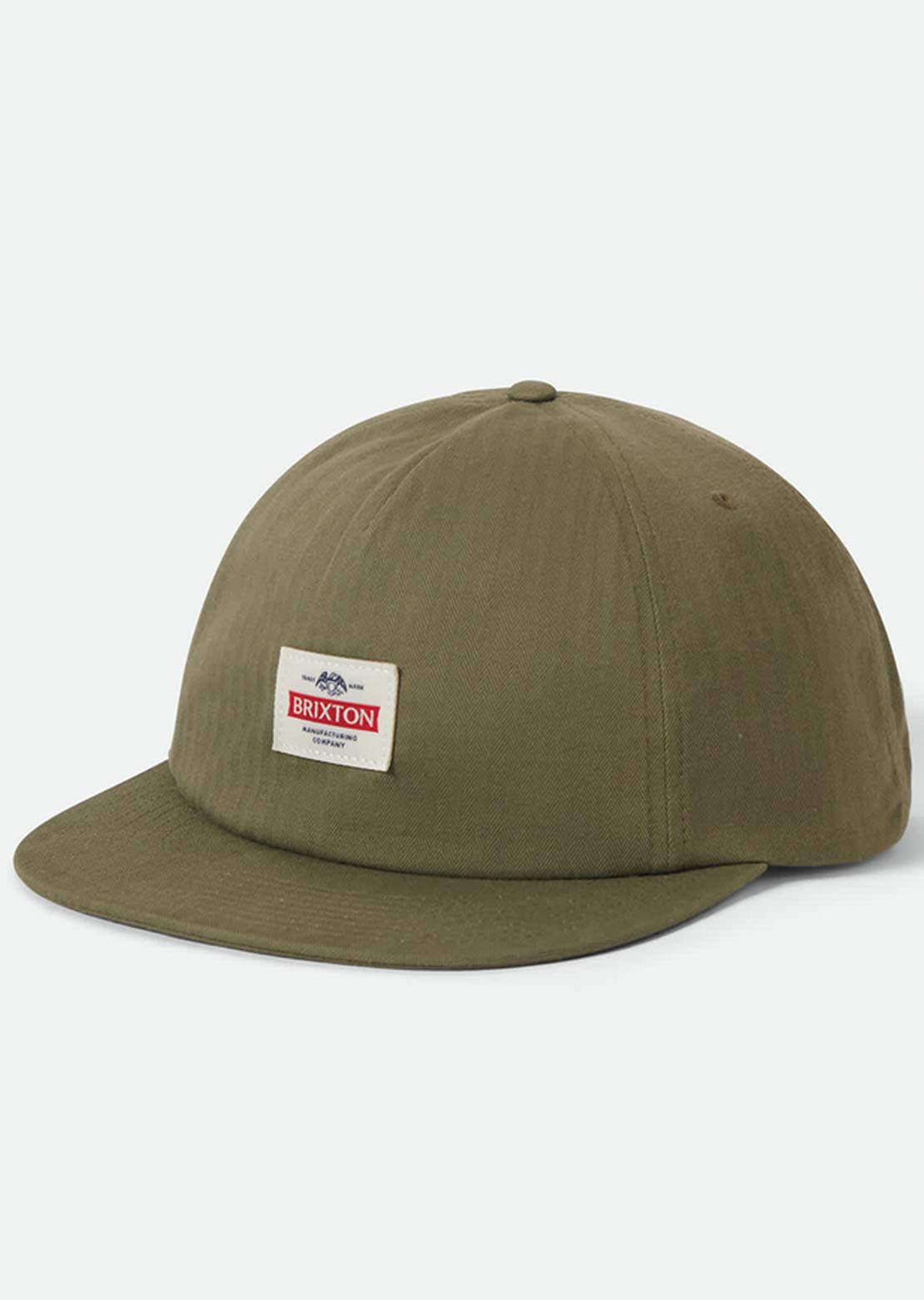 Brixton Men's Pinnacle MP Snapback Cap Washed Olive/Black