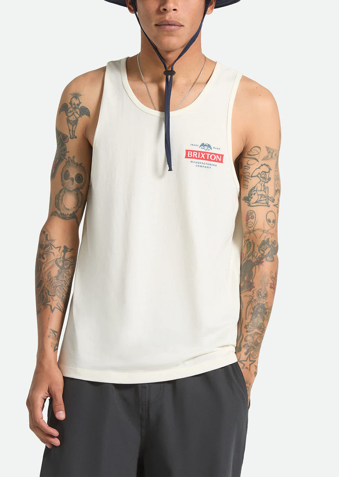 Brixton Men's Pinnacle Tank Off White