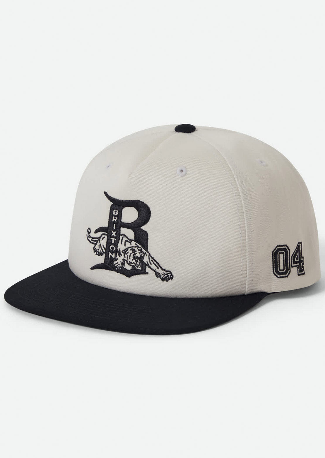 Brixton Men's Predator MP Snapback Cap Off White/Black