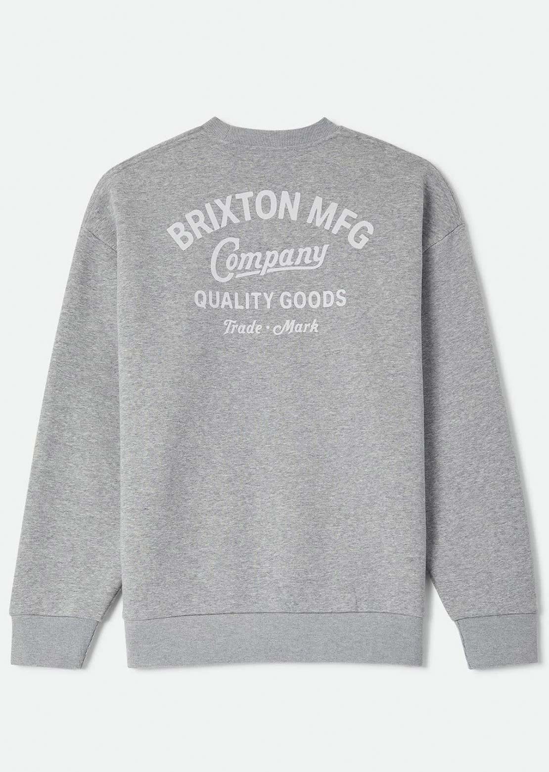 Brixton Men's Straton Crewneck Sweatshirt Heather Grey