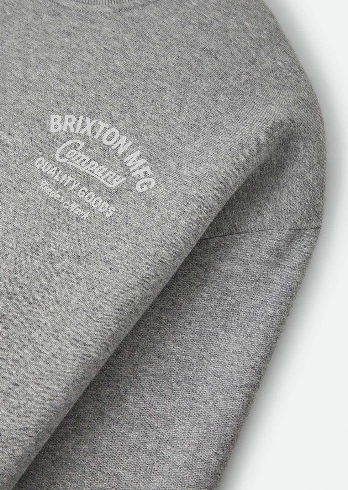 Brixton Men's Straton Crewneck Sweatshirt Heather Grey