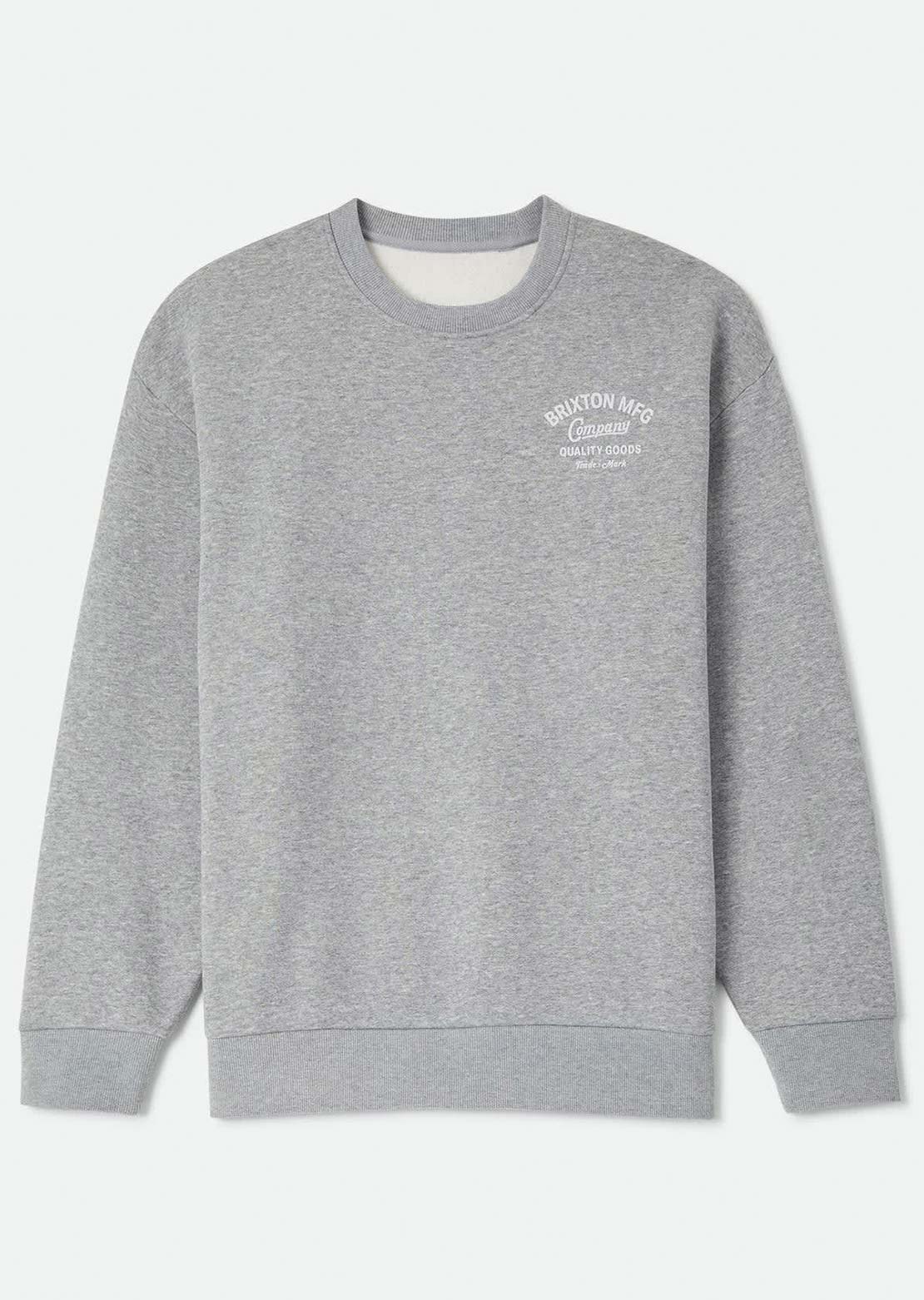 Brixton Men's Straton Crewneck Sweatshirt Heather Grey