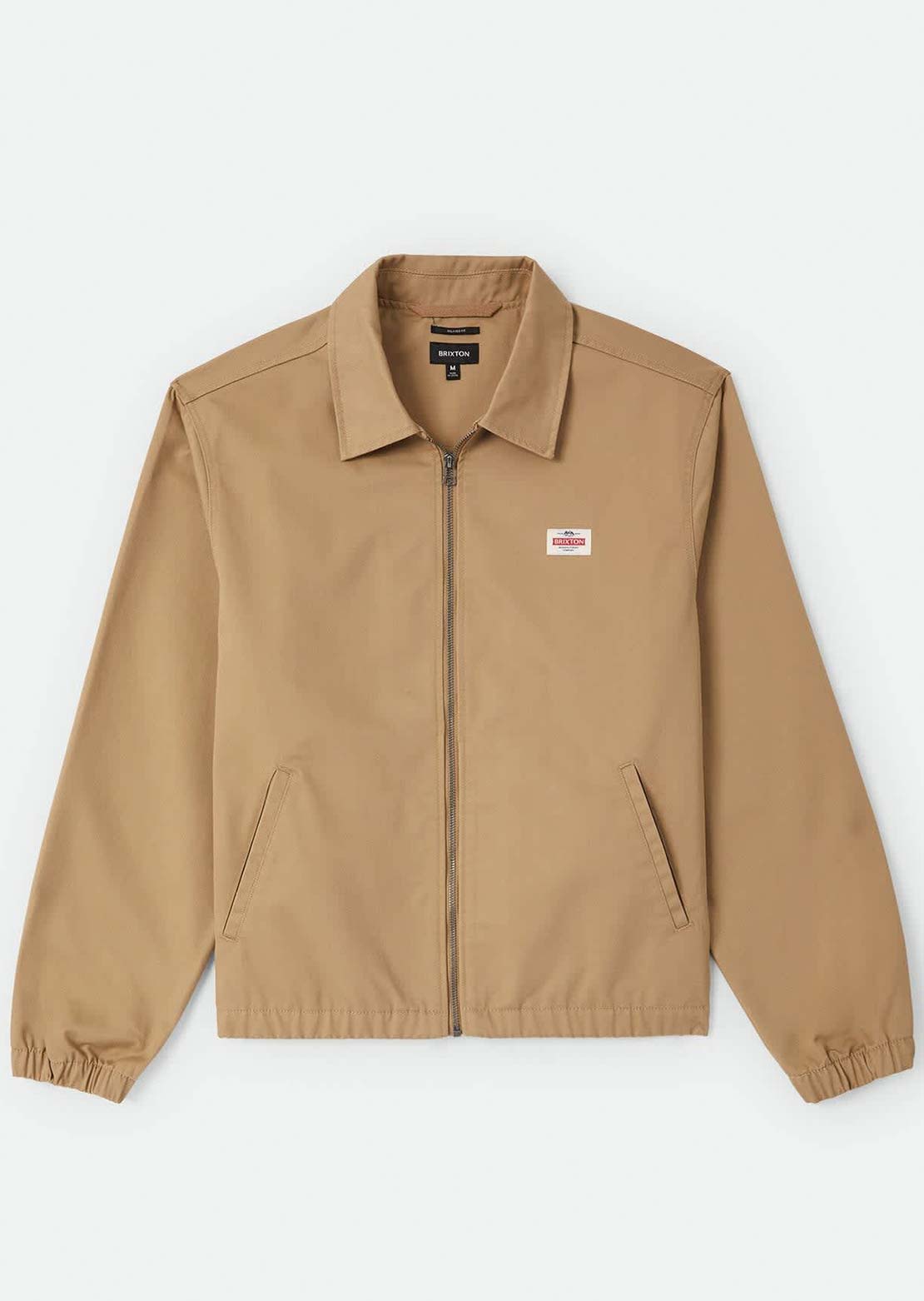 Brixton Men's Trademark Lightweight Garage Zip Jacket British Khaki