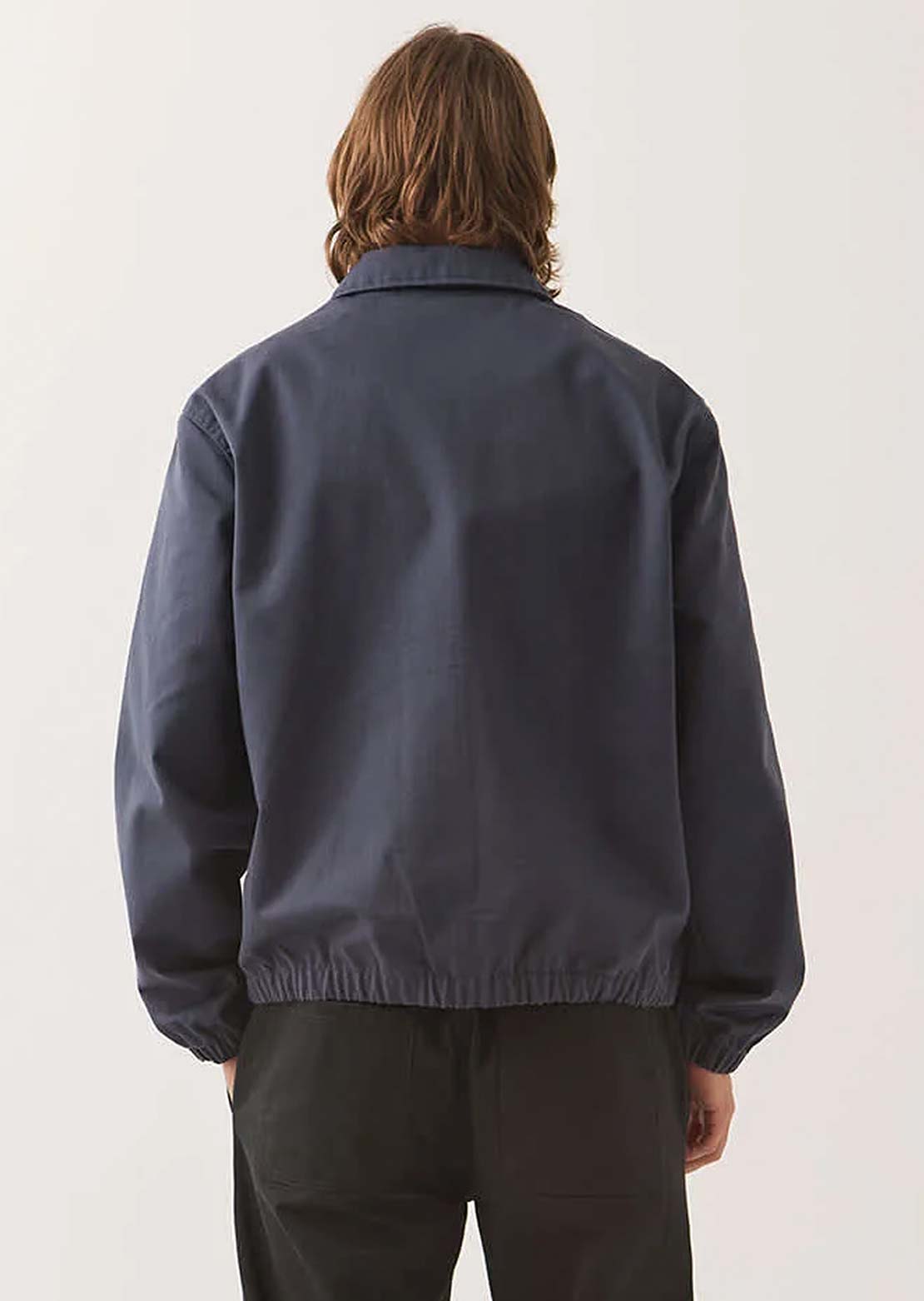Brixton Men's Trademark Lightweight Garage Zip Jacket Washed Navy