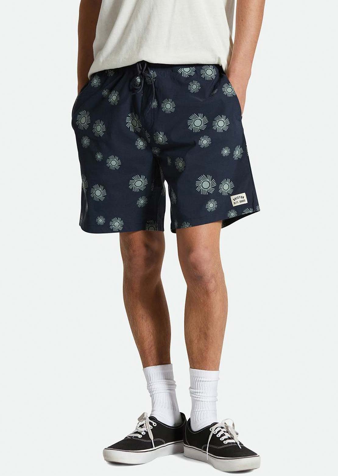 Brixton Men's Voyage 18" Shorts Washed Navy Sol
