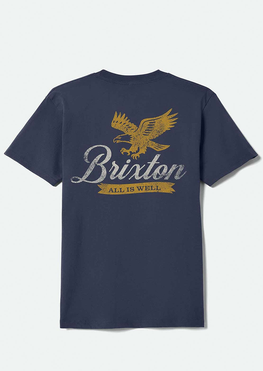Brixton Men's Well Standard T-Shirt Navy