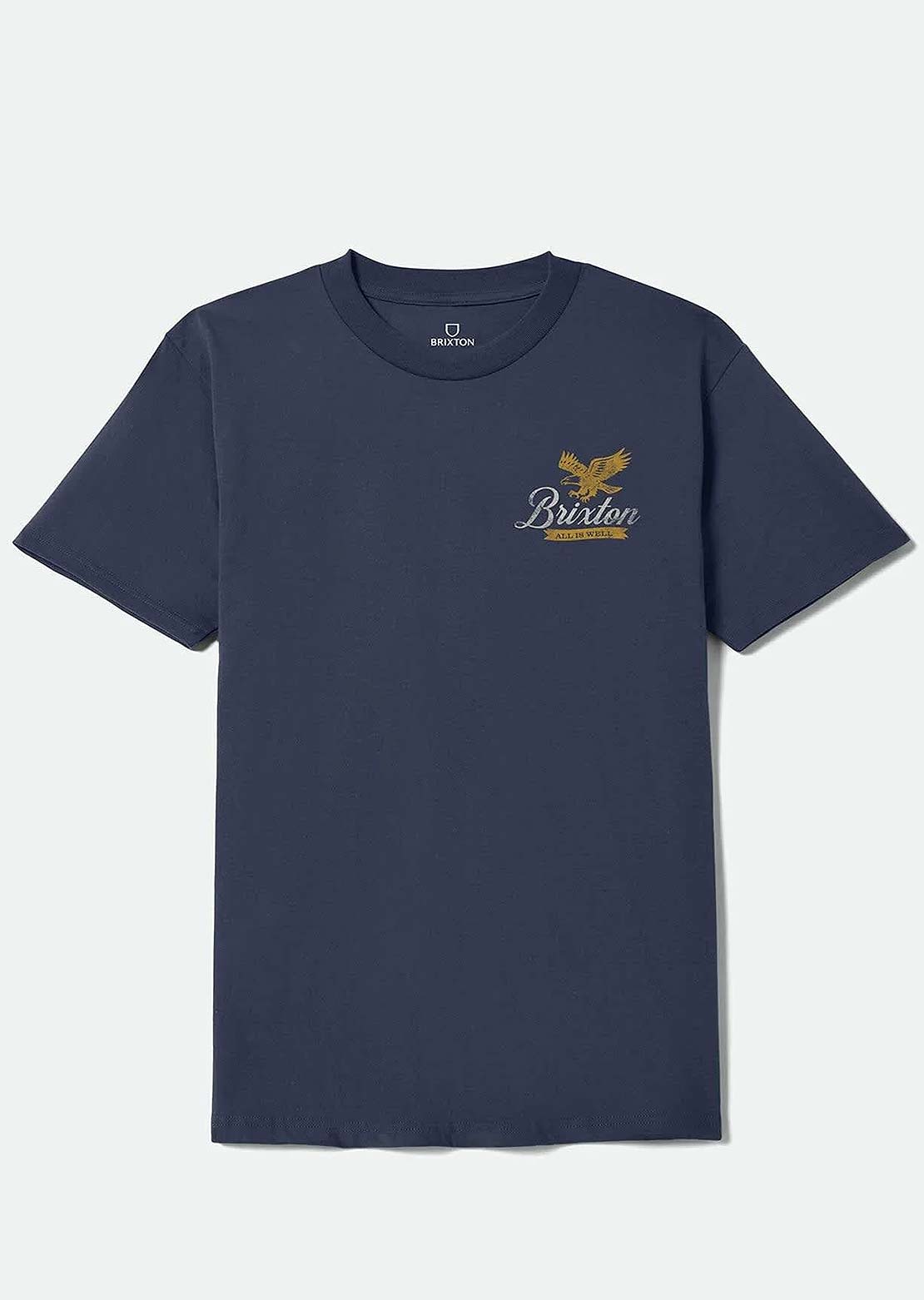 Brixton Men's Well Standard T-Shirt Navy