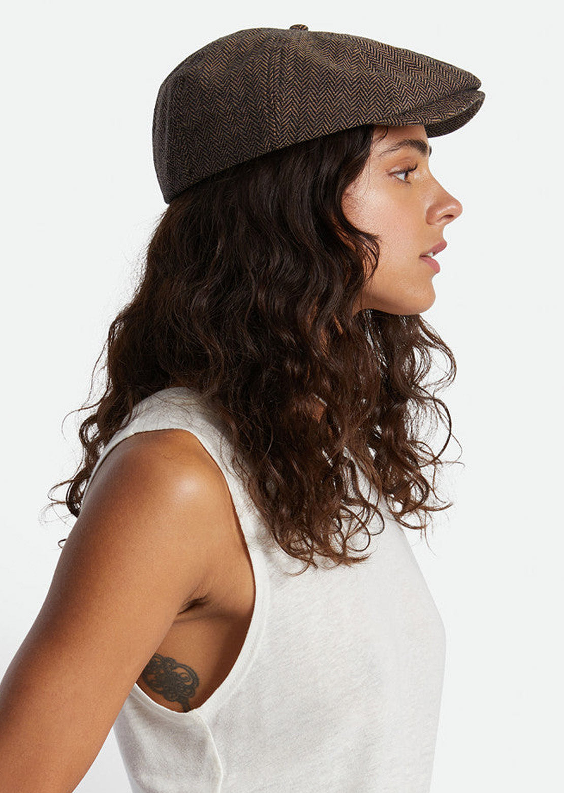 Brixton Unisex Brood Snapback Cap Brown/Khaki