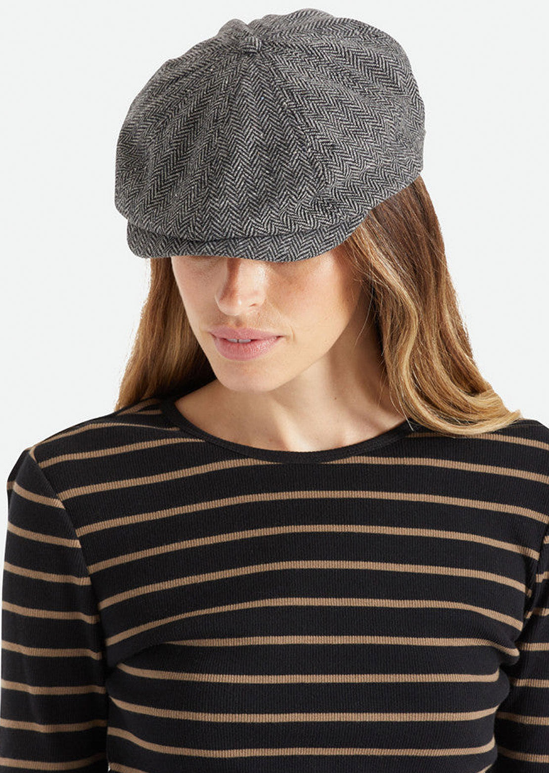 Brixton Unisex Brood Snapback Cap Grey/Black