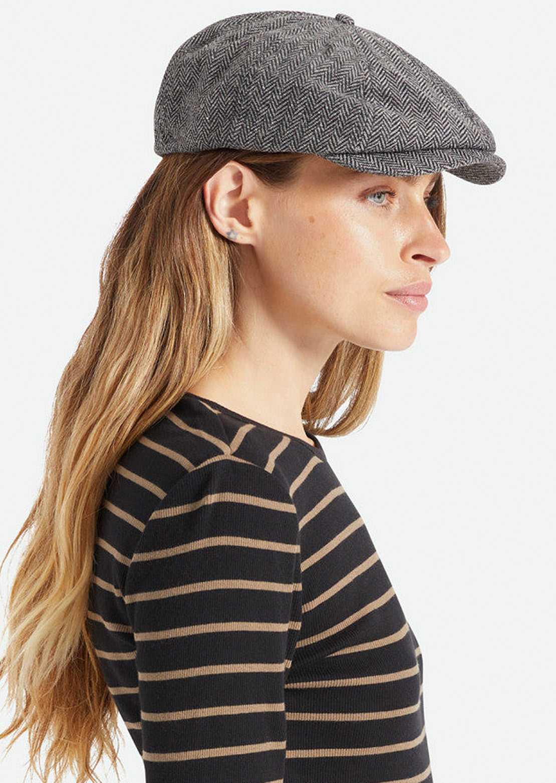 Brixton Unisex Brood Snapback Cap Grey/Black